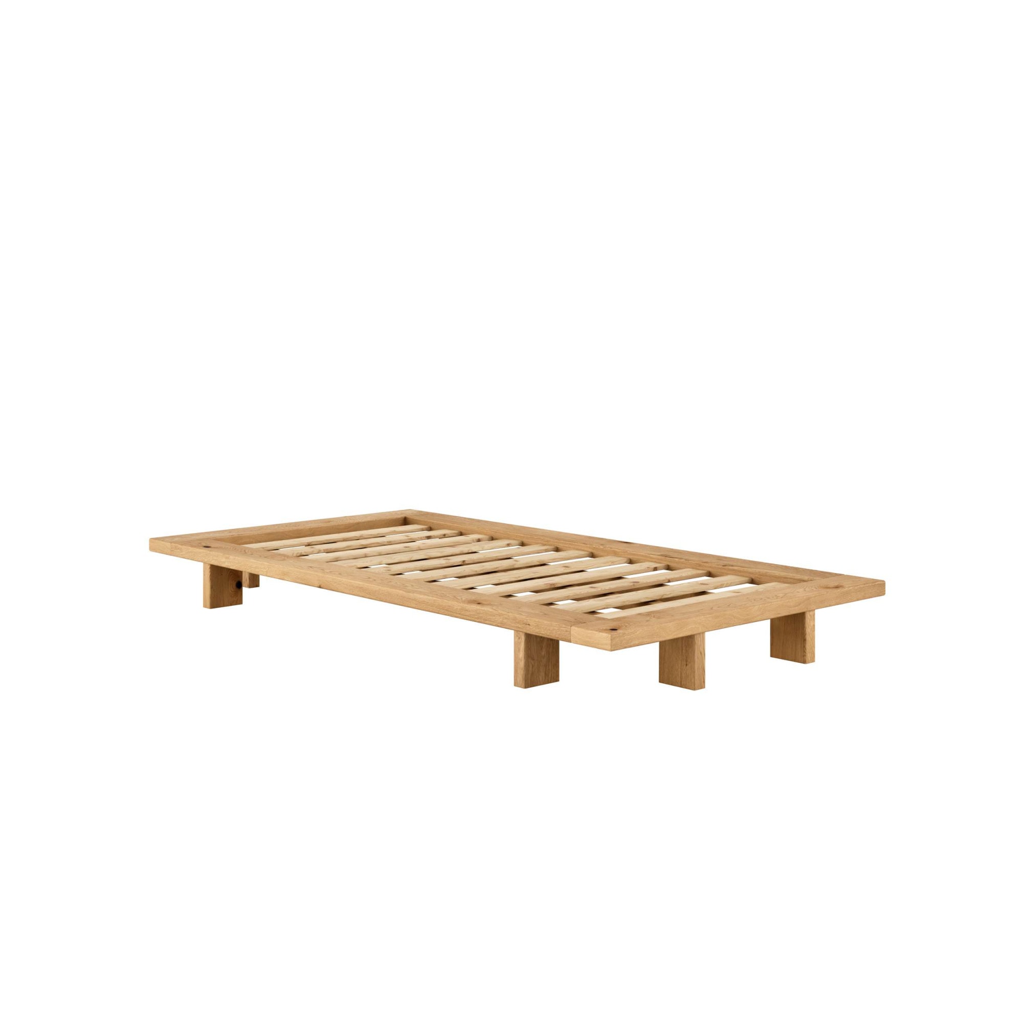 Karup Design Bettgestell "JAPAN BED Futonbett aus FSCzertifiziertem Massivholz, Eiche, bequem" Erhältlich für Matratzen Breite 90, 120, 140, 160 oder 180 cm, zeitlos, inkl. Lattenrost, ohne Matratze, Made in Europa