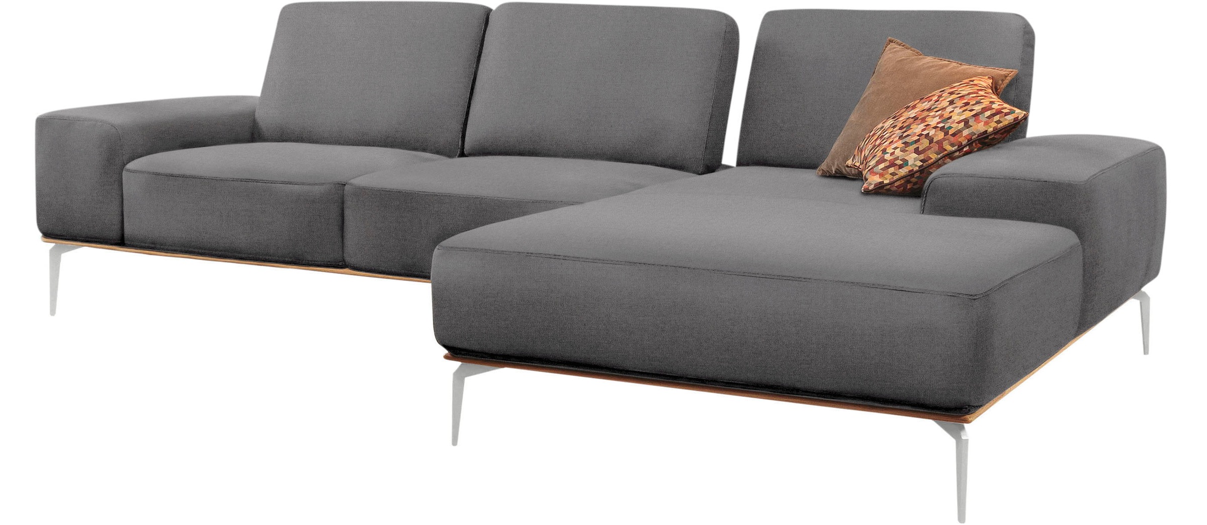 W.SCHILLIG Ecksofa "run, Designsofa, bequem, L-Form" mit elegantem Holzsock günstig online kaufen