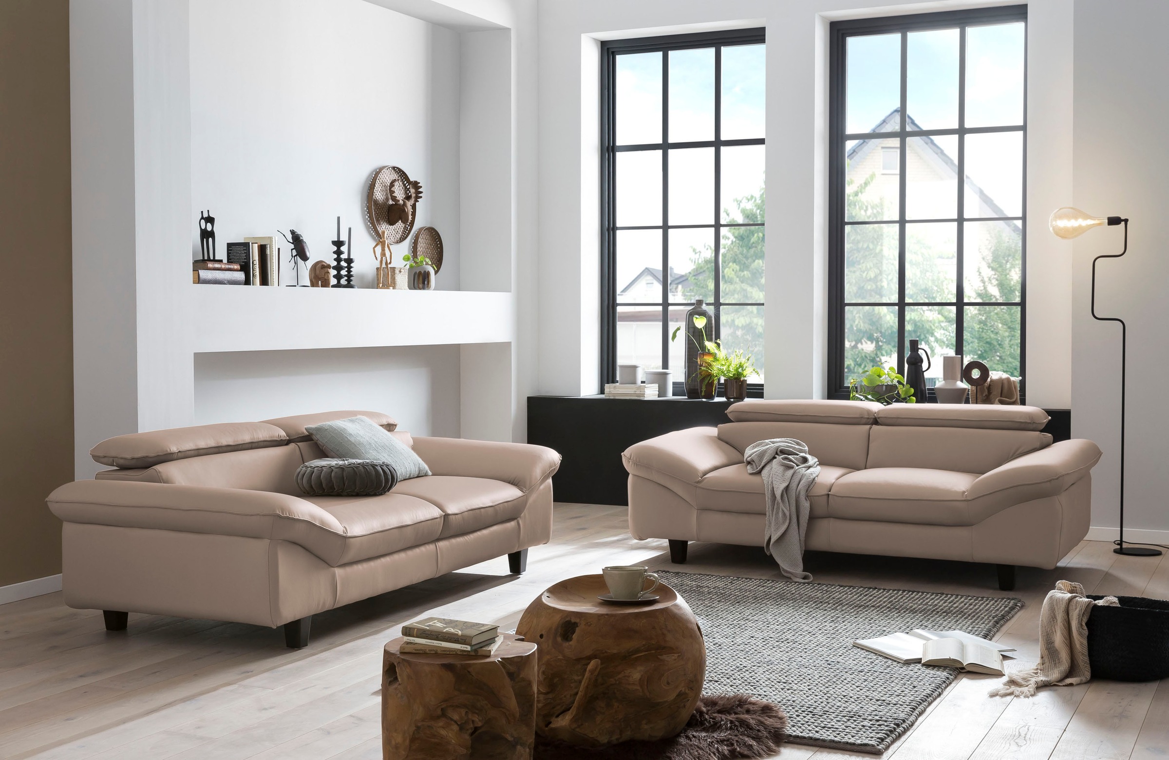Home affaire 3-Sitzer »Pilot«, Big-Sofa mit Kopfteilverstellung