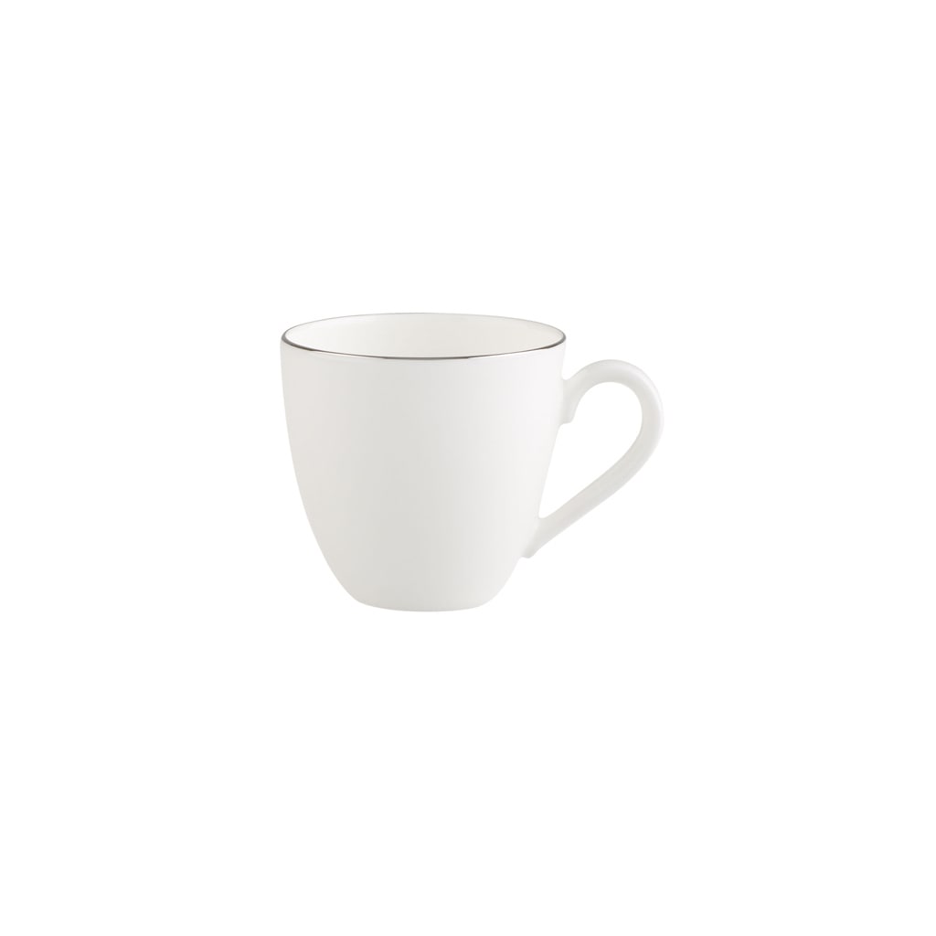 VILLEROY & BOCH Espressotasse "Mokka-/Espressotasse Anmut Platinum No.1 60 ml weiß", weiß, Trinkgefäße