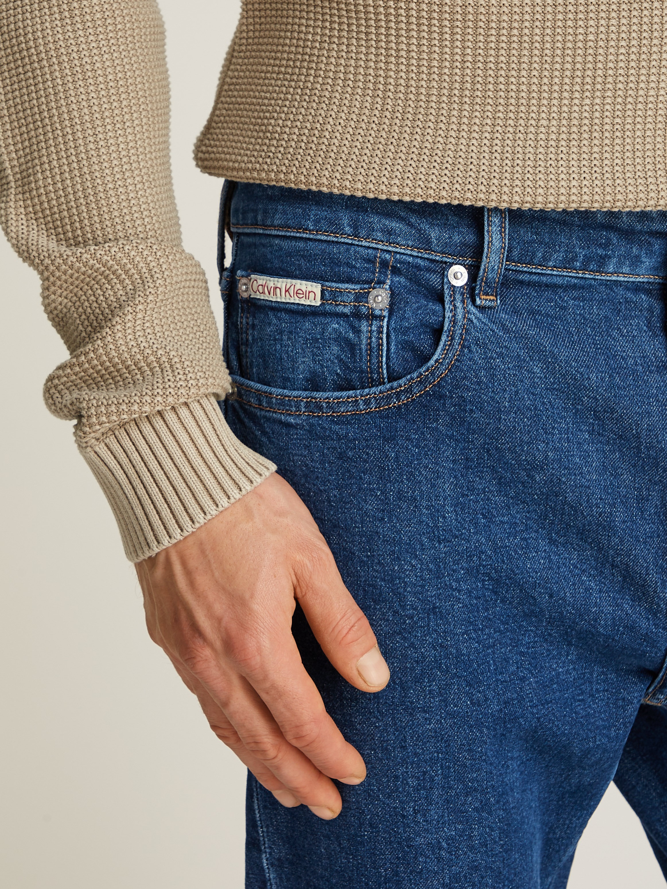 Calvin Klein Jeans Straight-Jeans »DAD JEANS«, Logodruck, Coinpocket