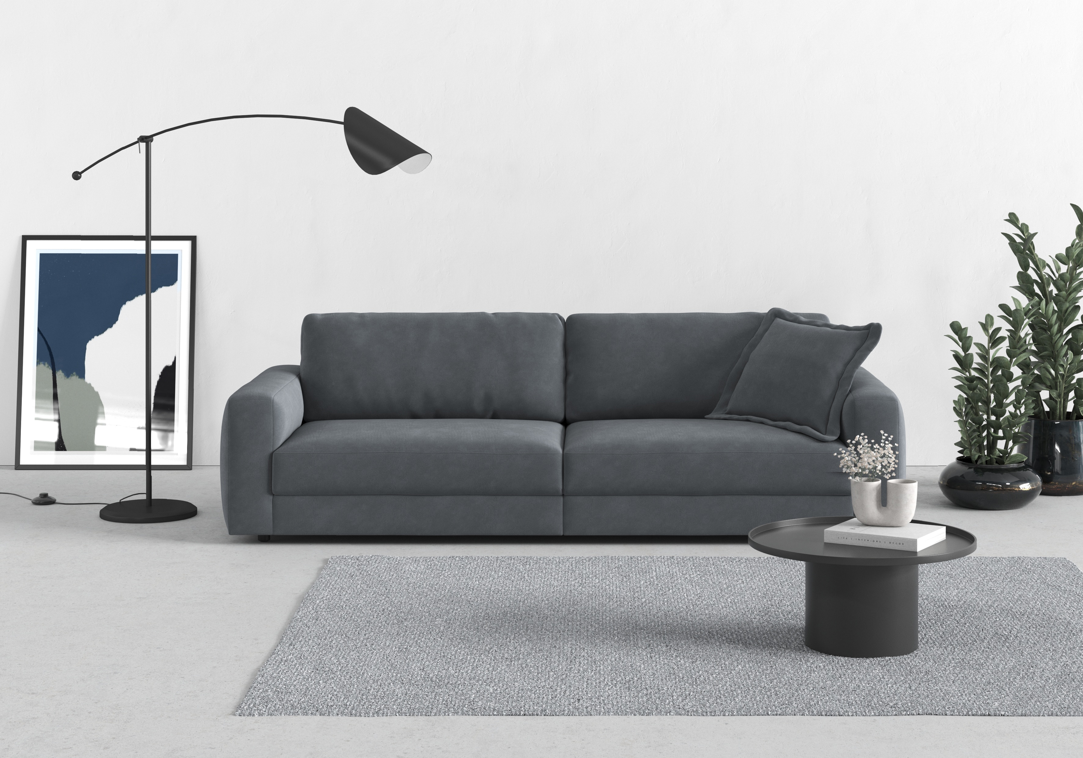 TRENDMANUFAKTUR Big-Sofa "Bourbon Mega, bequem, viel Platz, Breite 264cm," extra tiefe Sitzfläche, wahlweise mit Sitztiefenverstellung bestellbar
