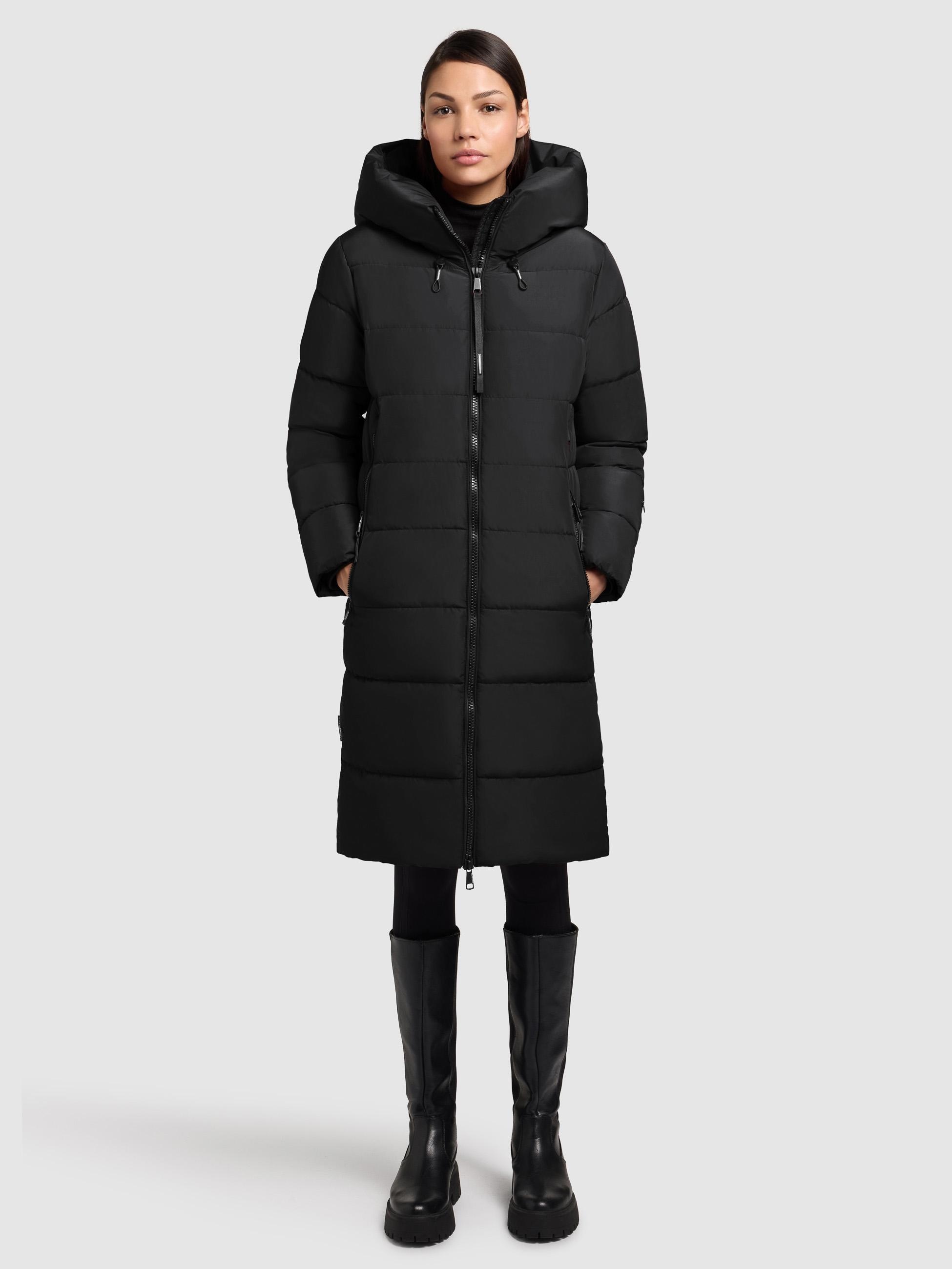 khujo Steppmantel »Jilias5-YM«, warmer Damen Wintermantel mit Kapuze und großen Taschen