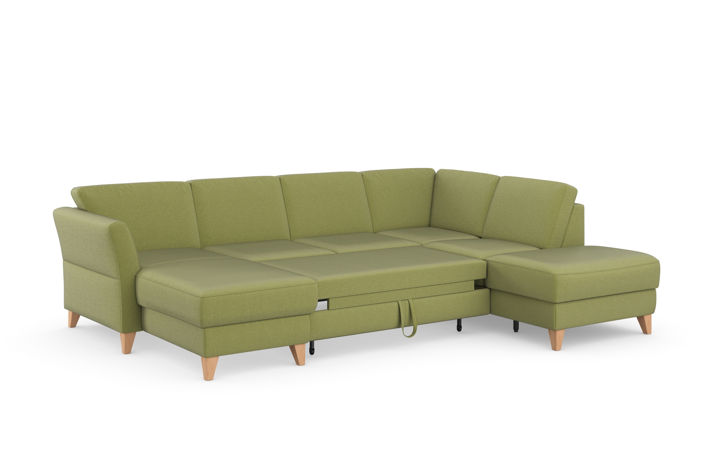 sit&more Wohnlandschaft »Visby U-Form«, wahlweise mit Bettfunktion und Stauraum, frei im Raum stellbar