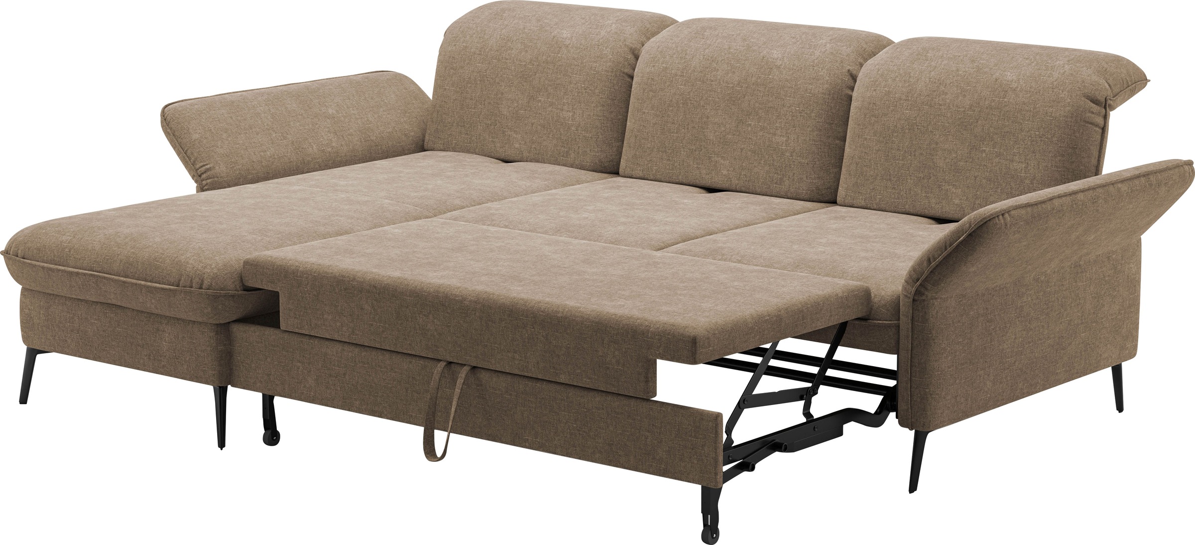 sit&more Ecksofa »Emely, inkl. Sitztiefenverstellung«, wahlweise mit Bettfunktion,Bettkasten,Kopf- & Armteilverstellung