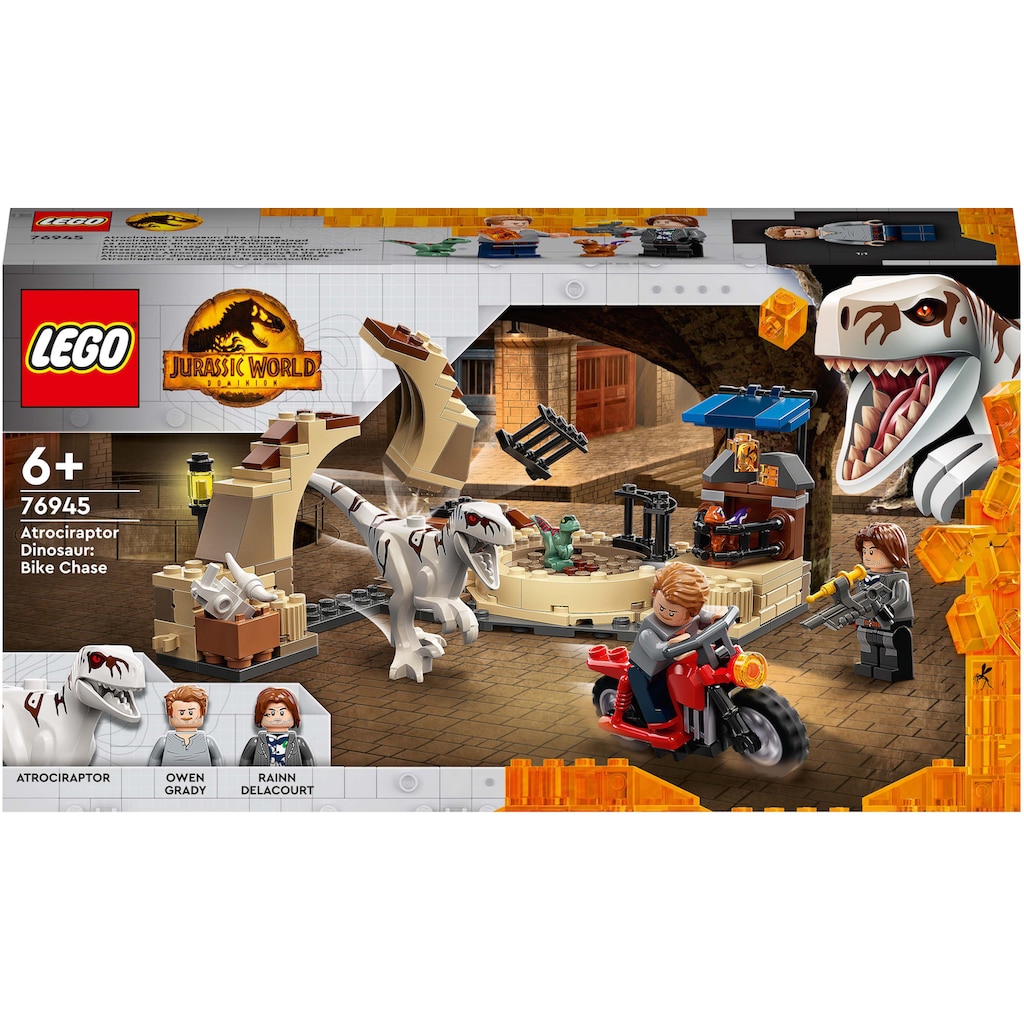 LEGO® Konstruktionsspielsteine »Atrociraptor: Motorradverfolgungsjagd (76945), LEGO® Jurassic World«, (169 St.)