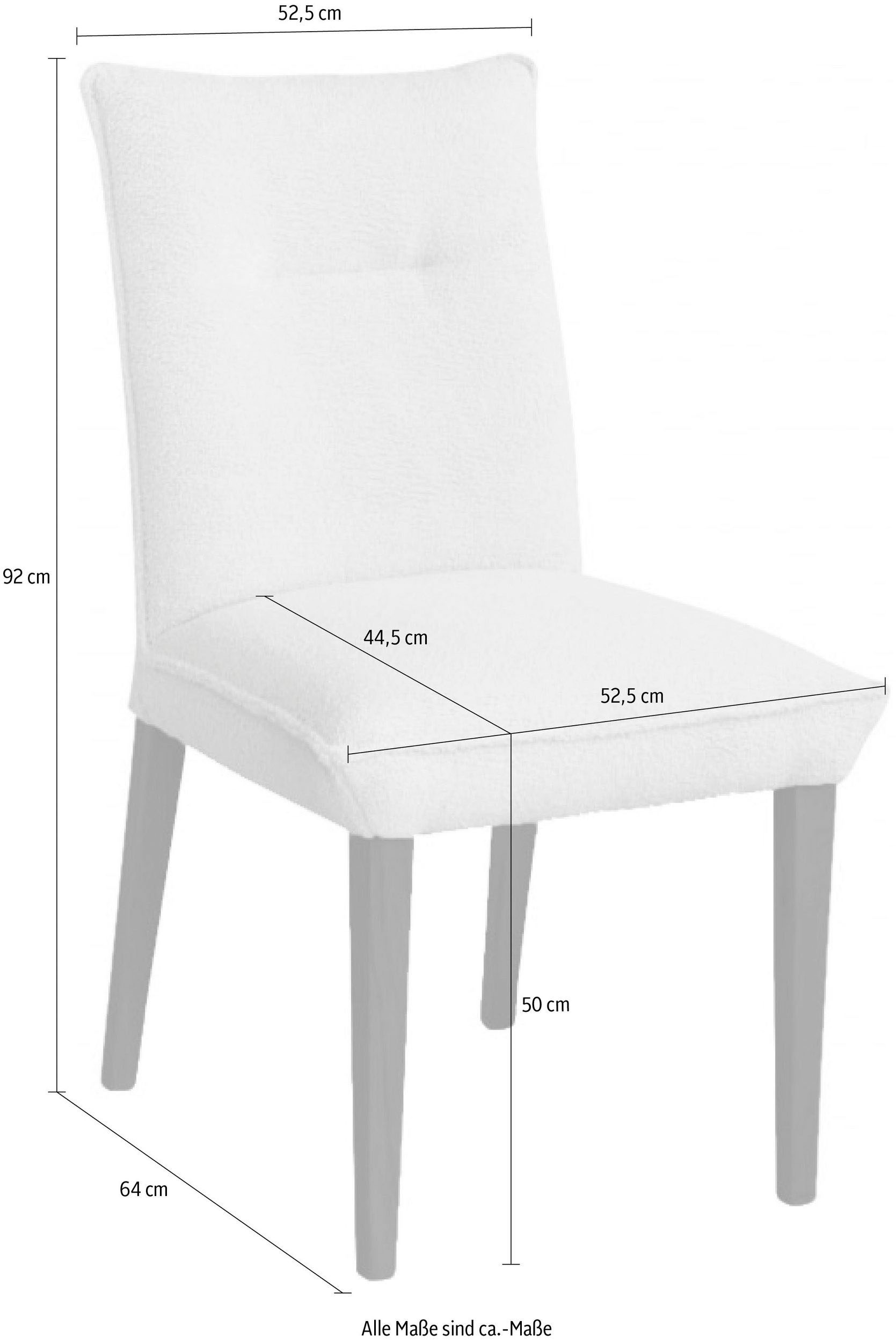 Home affaire 4-Fußstuhl »Atena«, (Set), 2 St., Luxus-Microfaser Teddyoptik, Gestell aus Massivholz Buche, Bezug Teddyoptik