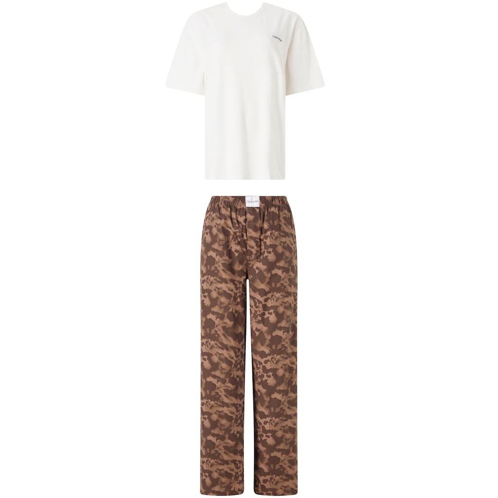 Calvin Klein Schlafanzug »SLEEP SET« (Set 2 tlg.) mit gemusterter Hose