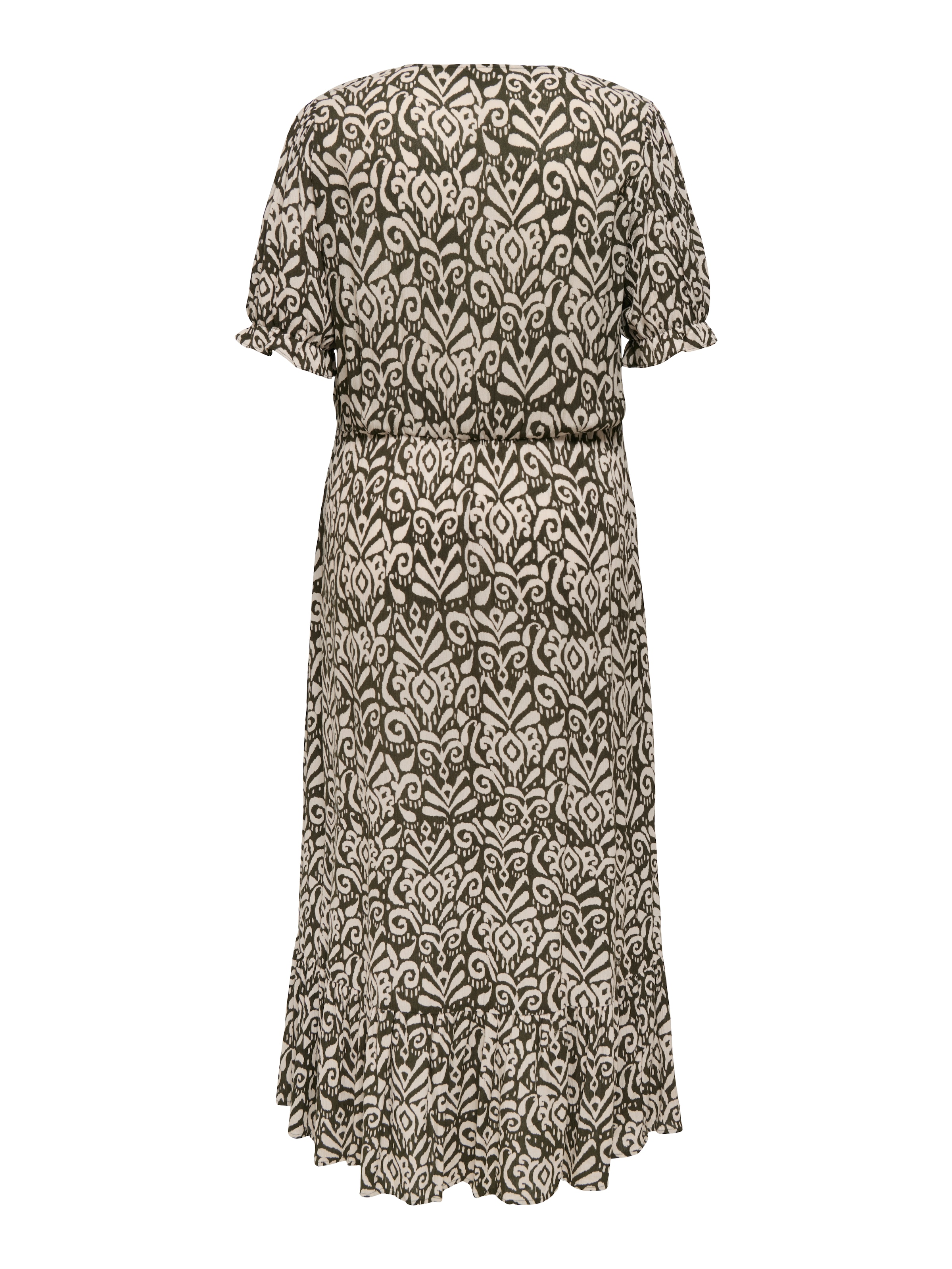 ONLY CARMAKOMA Sommerkleid »CARCHIANTI S/S CALF DRESS WVN NOOS«, mit Volant