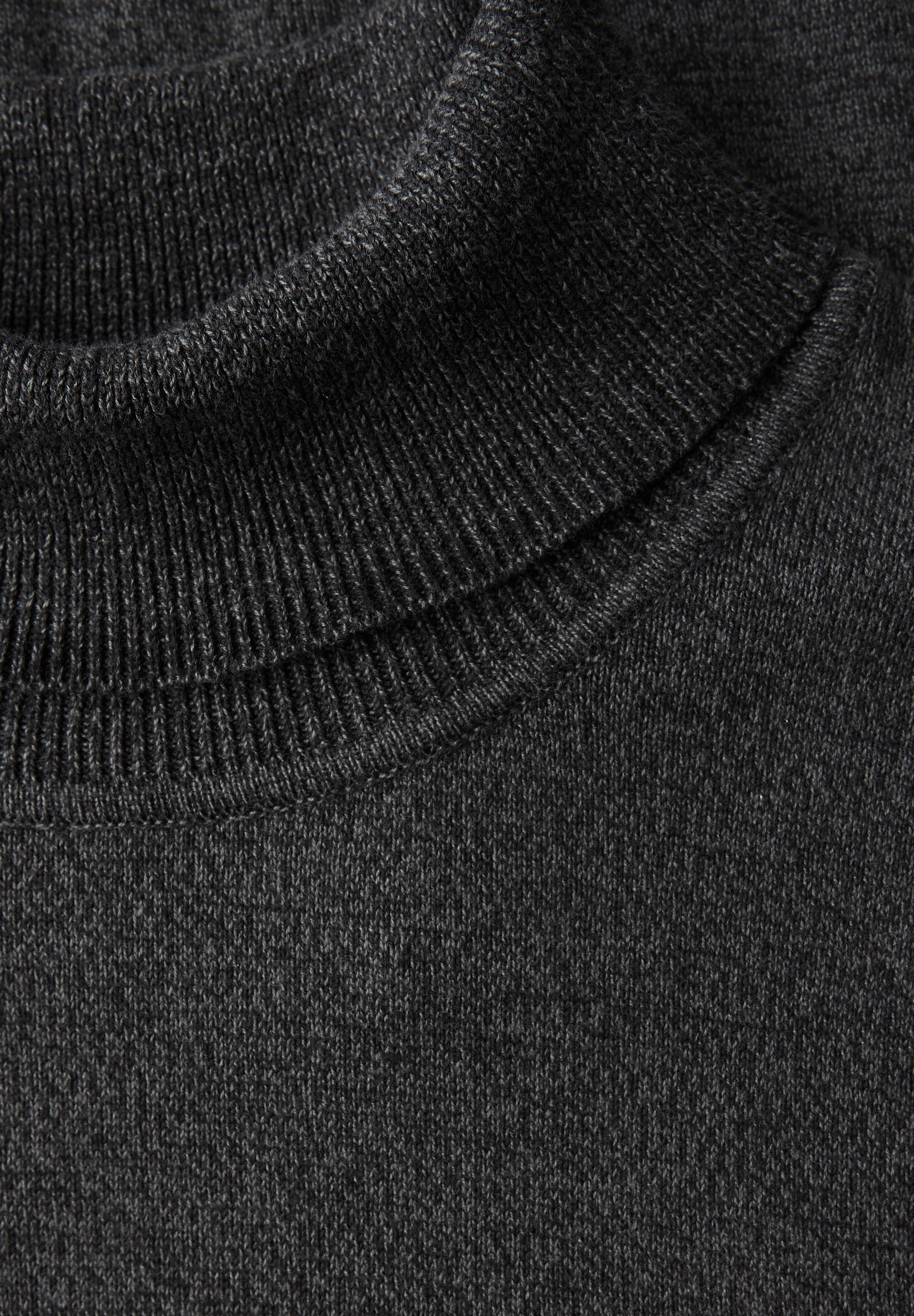 STREET ONE MEN Rollkragenpullover, aus reiner Baumwolle