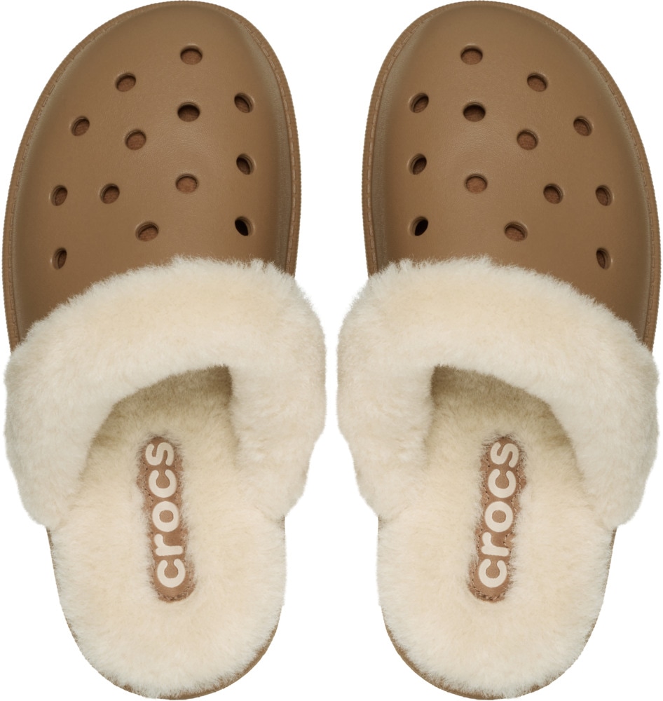 Crocs Pantoffel »Classic Fuzz Scuff«, Hausschuh, Clog mit Warmfutter