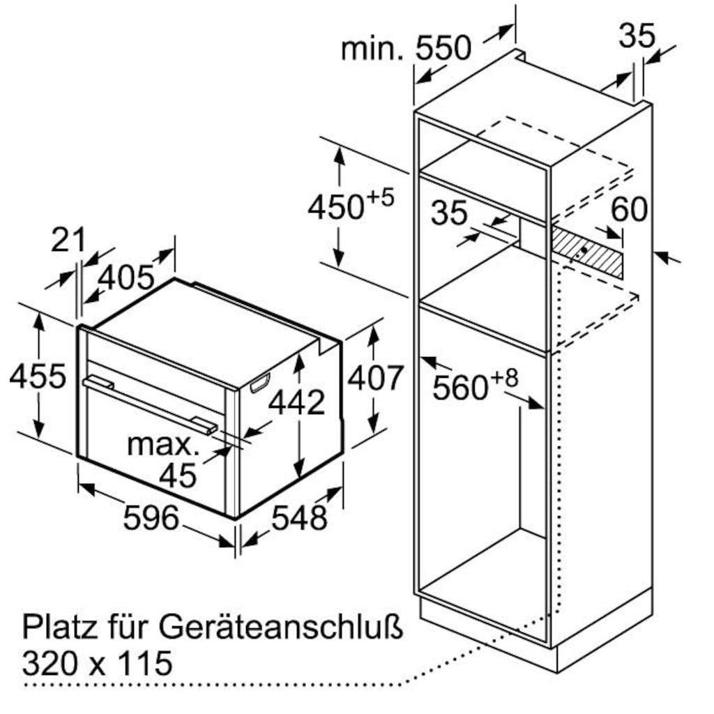 NEFF Einbaubackofen »C15CR22N2«, N 70, C15CR22N2, mit Teleskopauszug nachrüstbar, easyClean