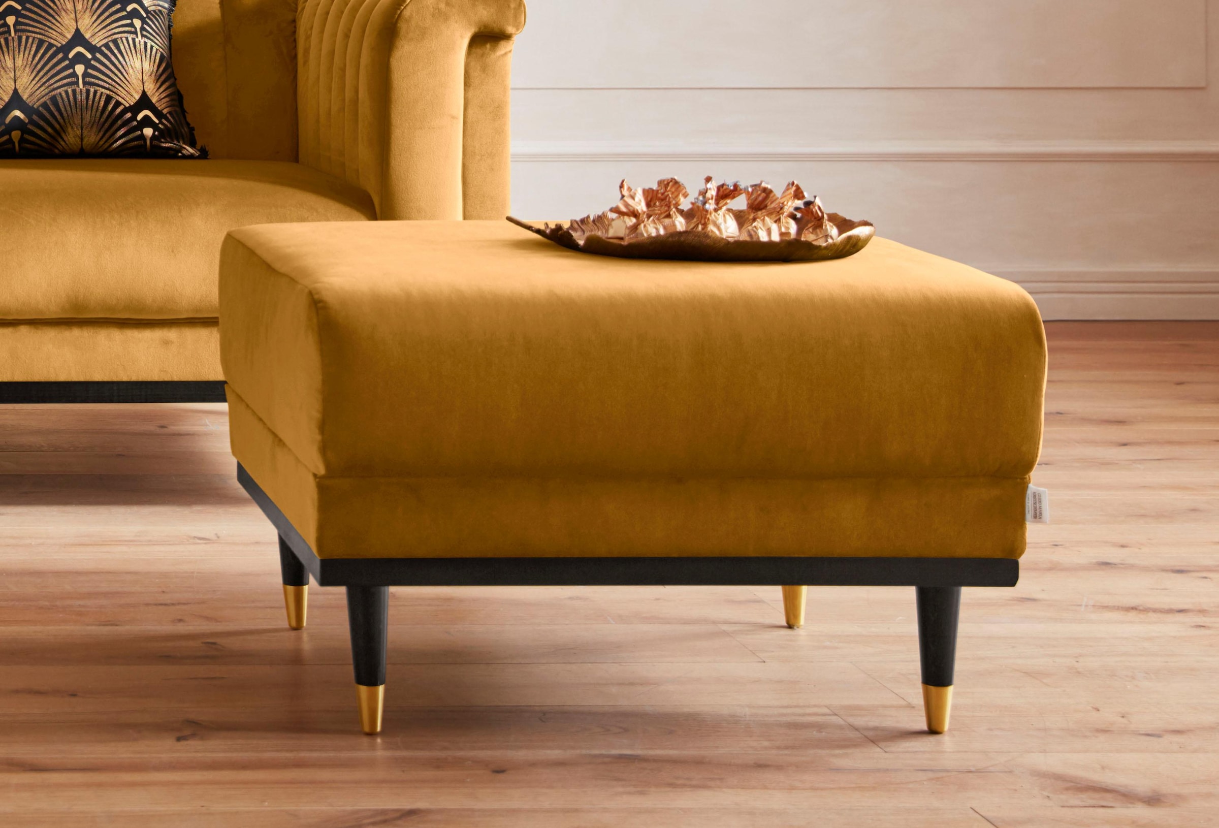 Home affaire Hocker "Chamby" mit Holzrahmen unten günstig online kaufen