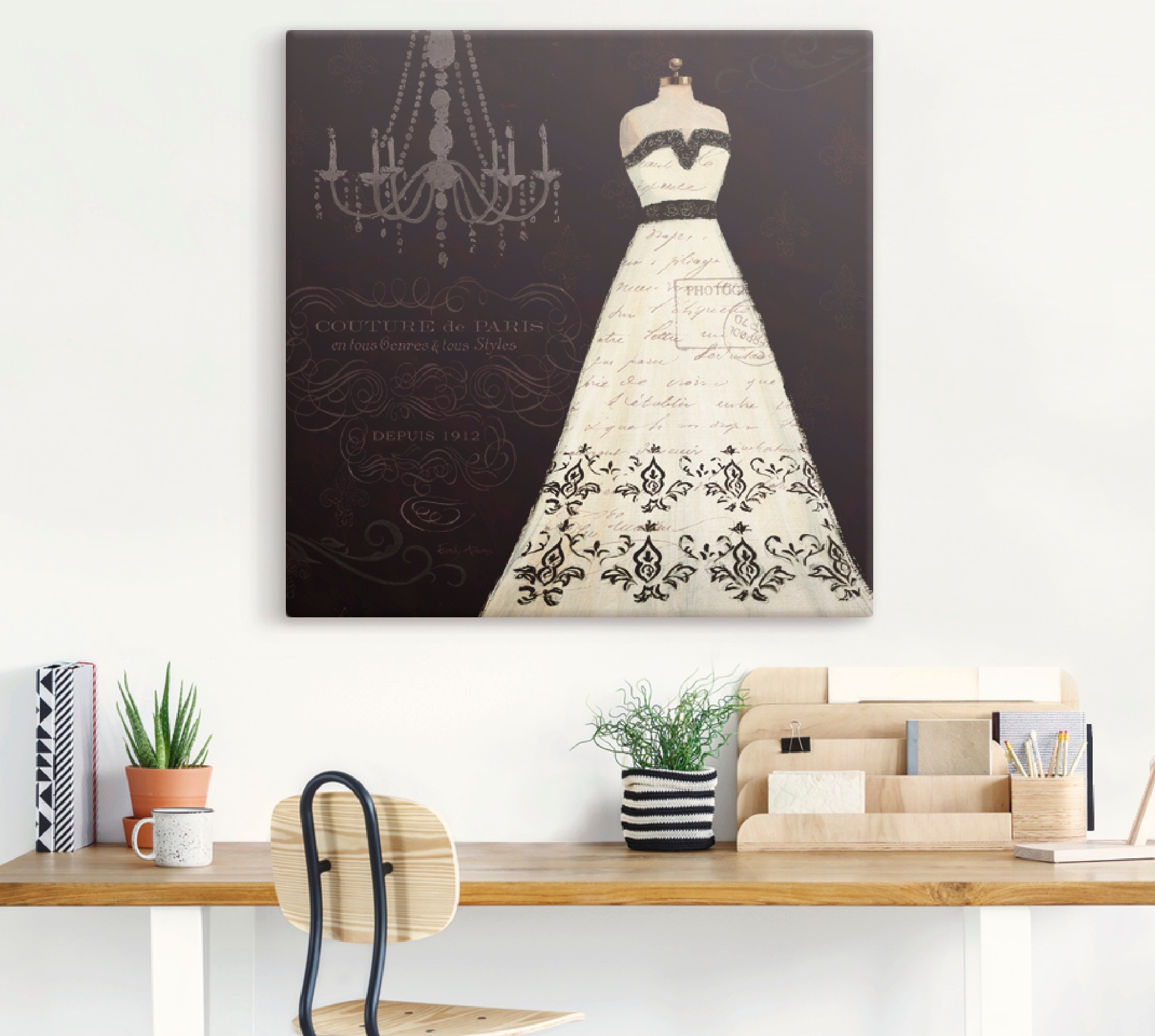 Artland Leinwandbild "Französisches Modelabel II" Mode 1 Stk. tlg. auf Keil günstig online kaufen