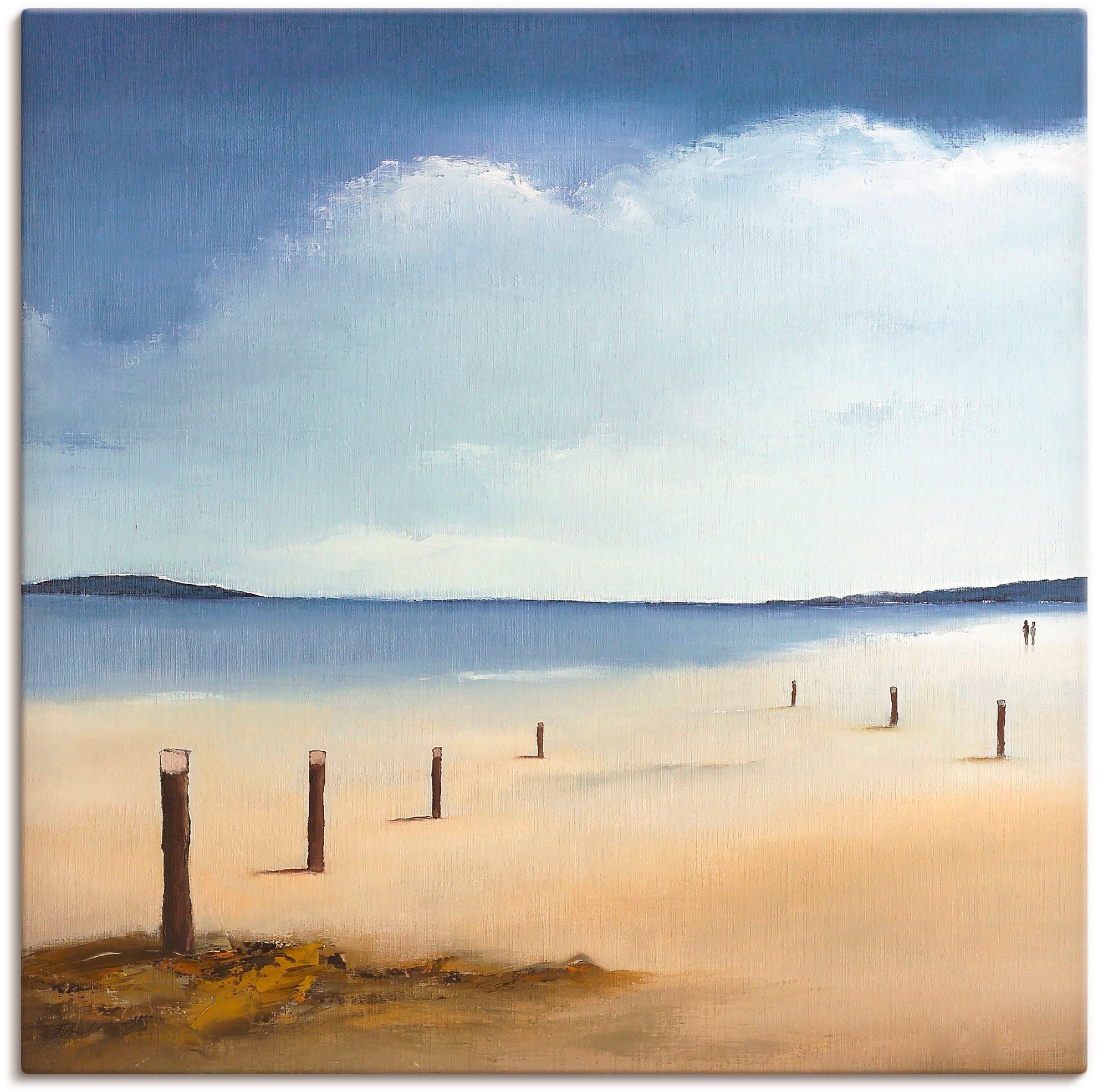Artland Leinwandbild "Am Strand entlang" Strand 1 Stk. tlg. auf Keilrahmen günstig online kaufen