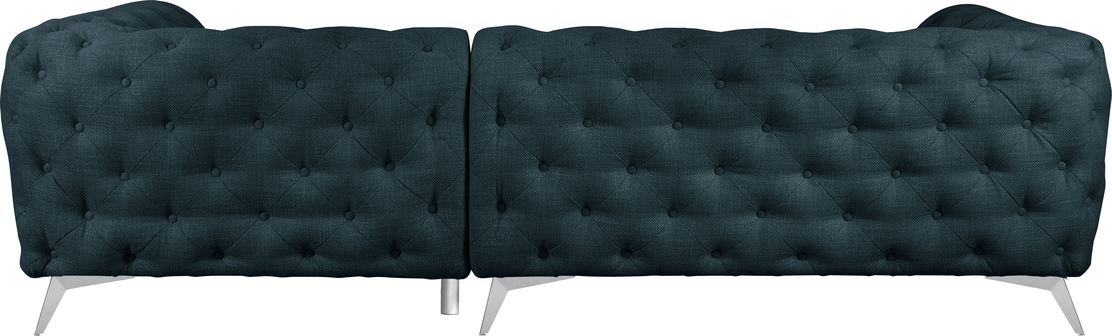 Thumbnail - Leonique Chesterfield-Sofa "Ecksofa GLYNIS L-Form mit Wellenunterfederung, Maße B/T/H 264/204/75cm", aufwändige Knopfhef...