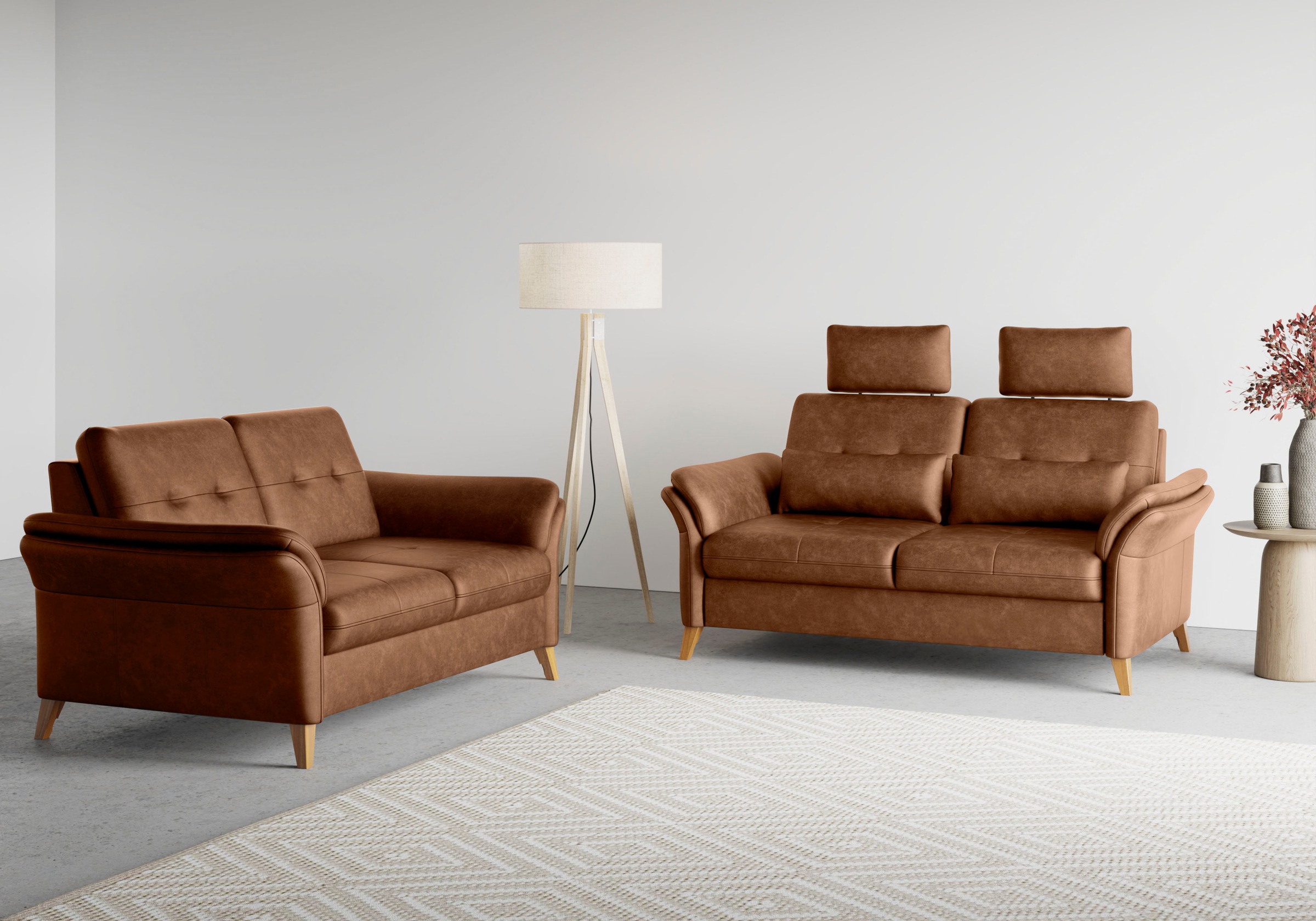 sit&more 3-Sitzer »Göteborg«, inklusive Sitztiefenverstellung und Federkern