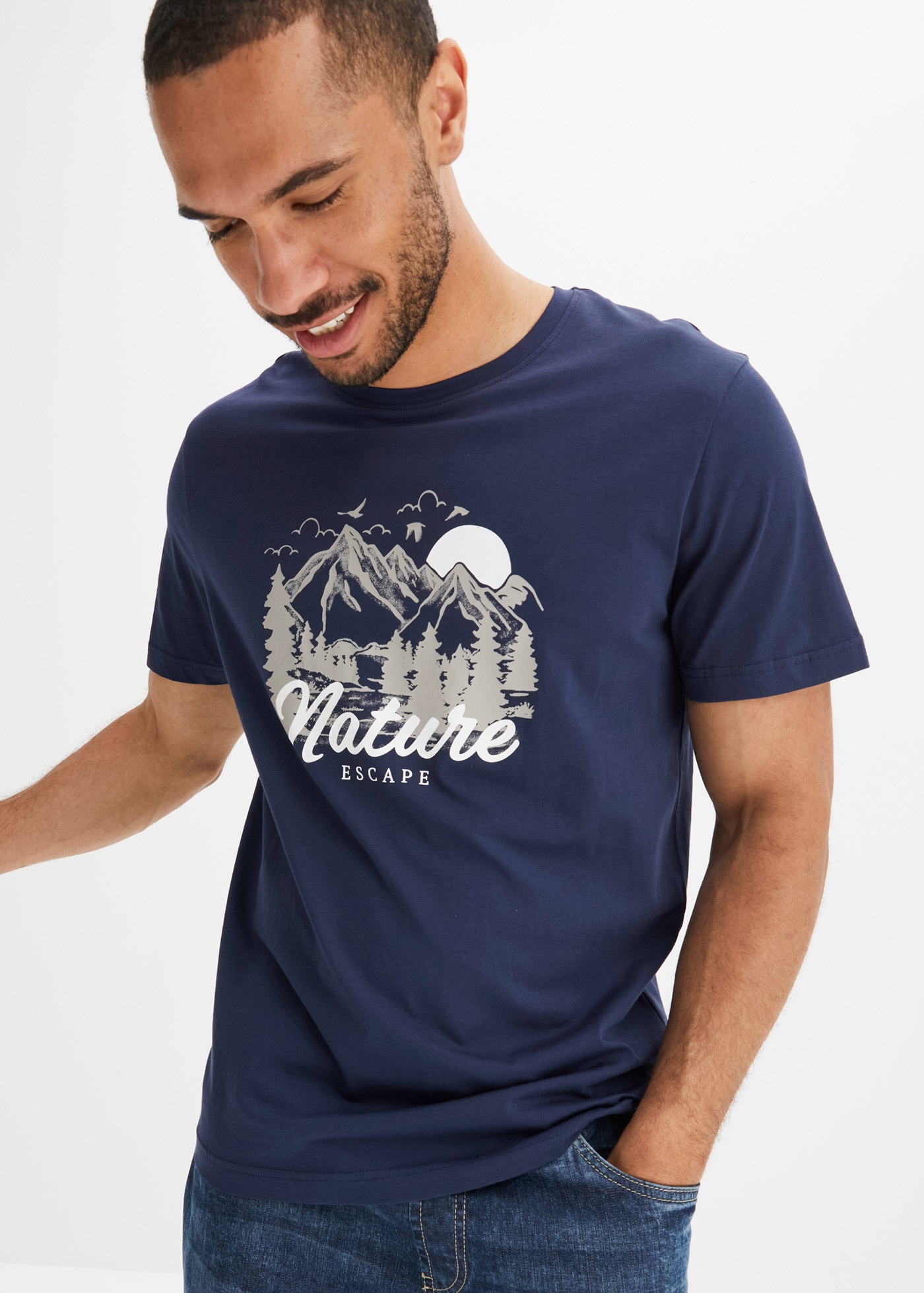 bonprix T-Shirt "T-Shirt aus reiner Baumwolle" T-Shirt aus reiner Baumwolle günstig online kaufen