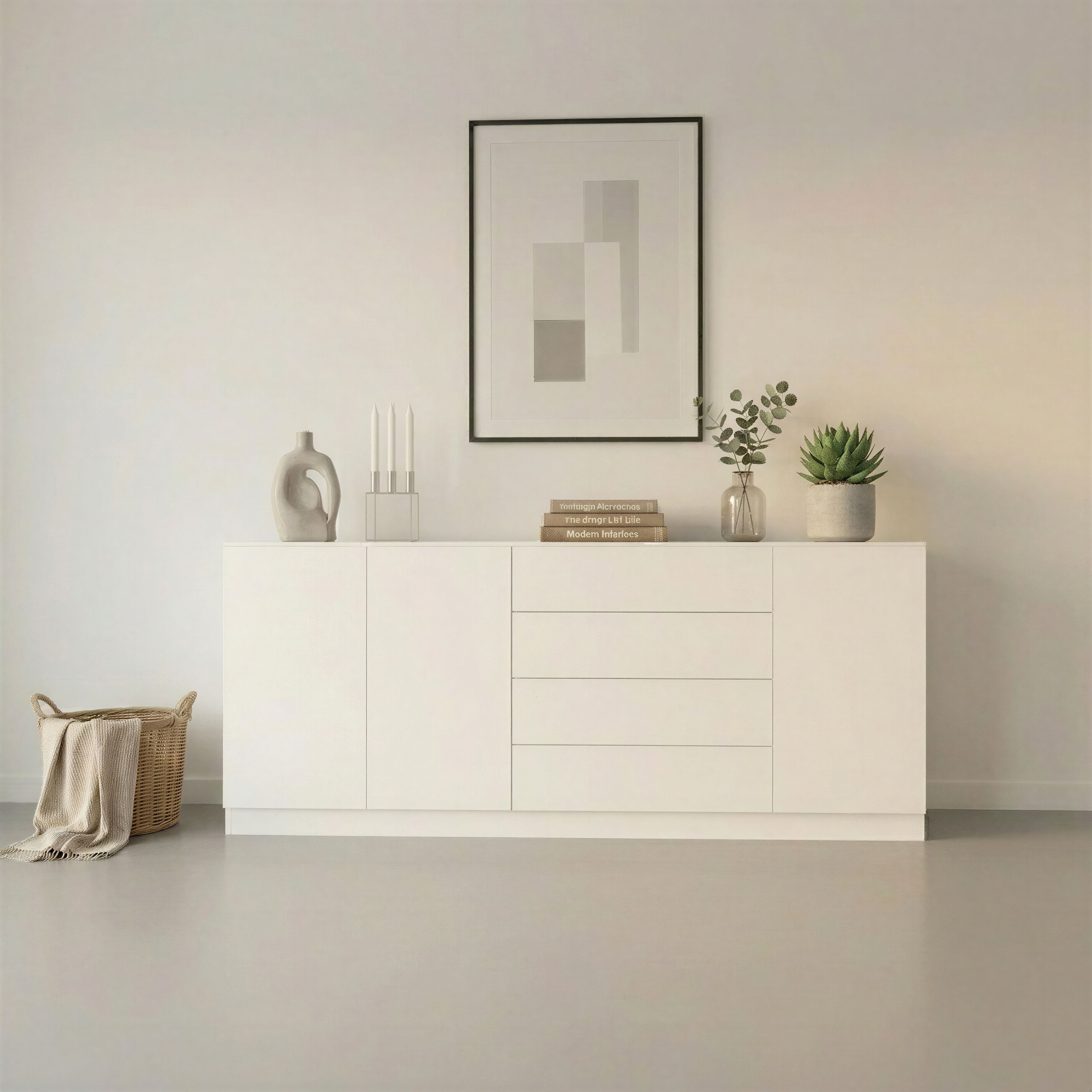 borchardt Möbel Sideboard "Vaasa, Kommode mit 3 Türen und 4 Schubkästen auf Kugelführungen" Sideboard Breite 190 cm, Höhe 79 cm, mit Push-to-open-Funktion