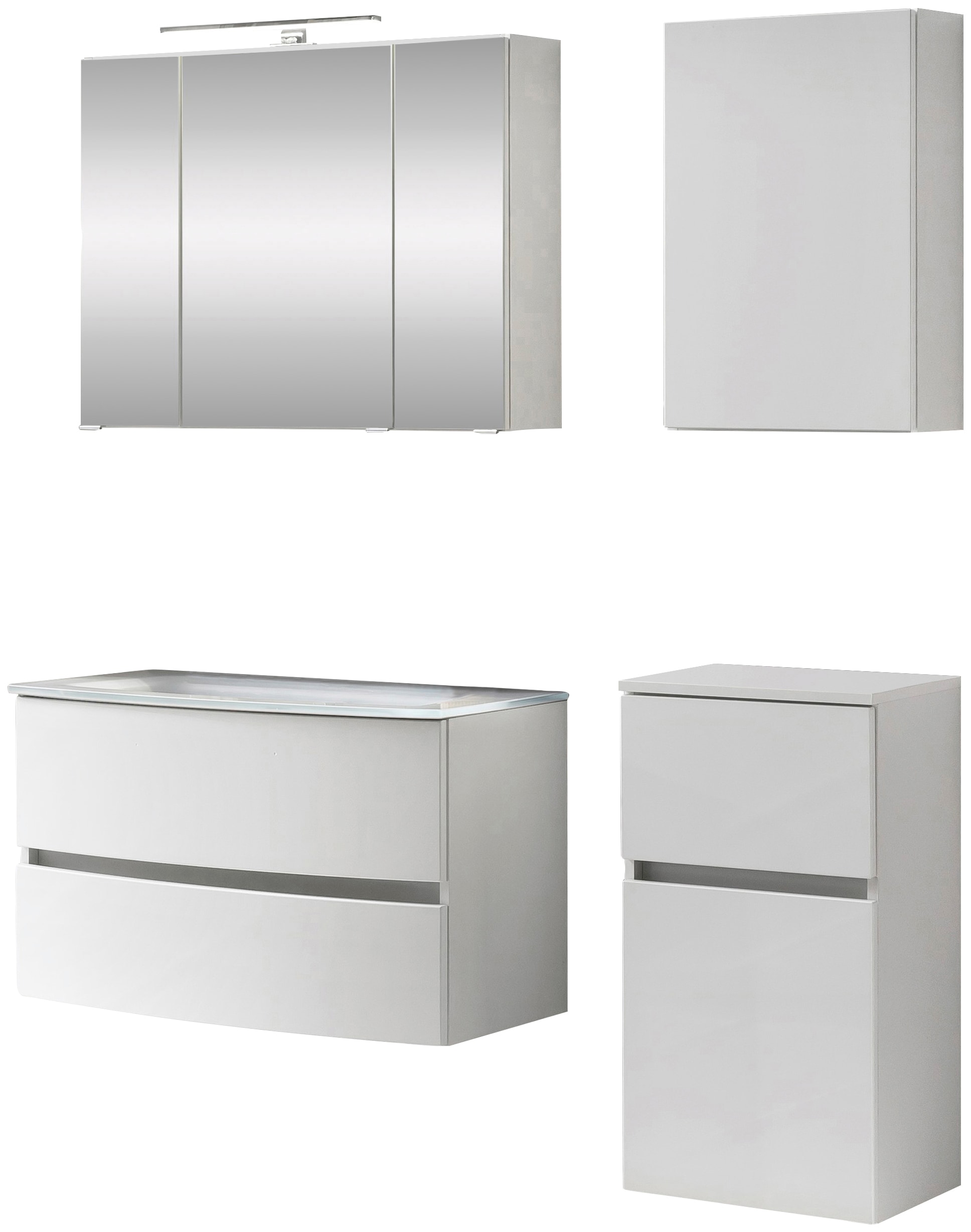 welltime Badezimmer-Set "Kaunas" Set, 4 Stk. tlg. Breite 120 cm, Soft Close günstig online kaufen