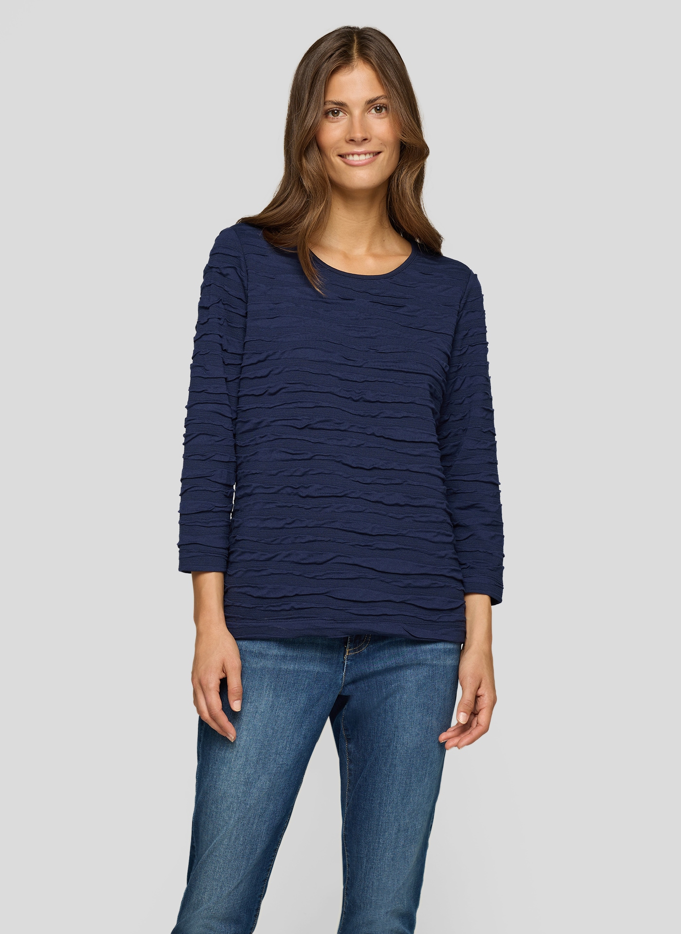 Rabe 3/4-Arm-Shirt, mit Struktur Muster günstig online kaufen