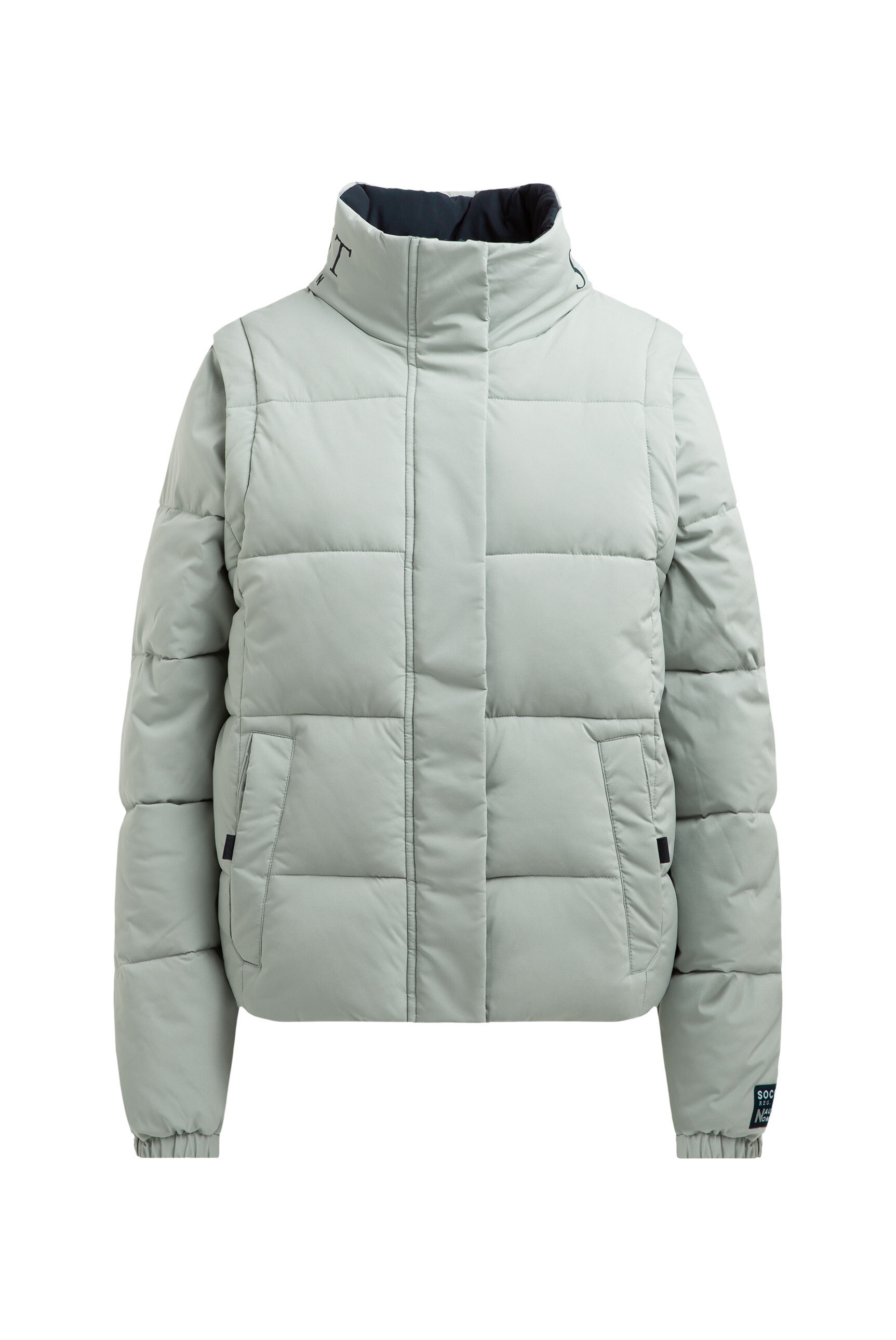 SOCCX Winterjacke ohne Kapuze mit abnehmbaren Ärmeln günstig online kaufen