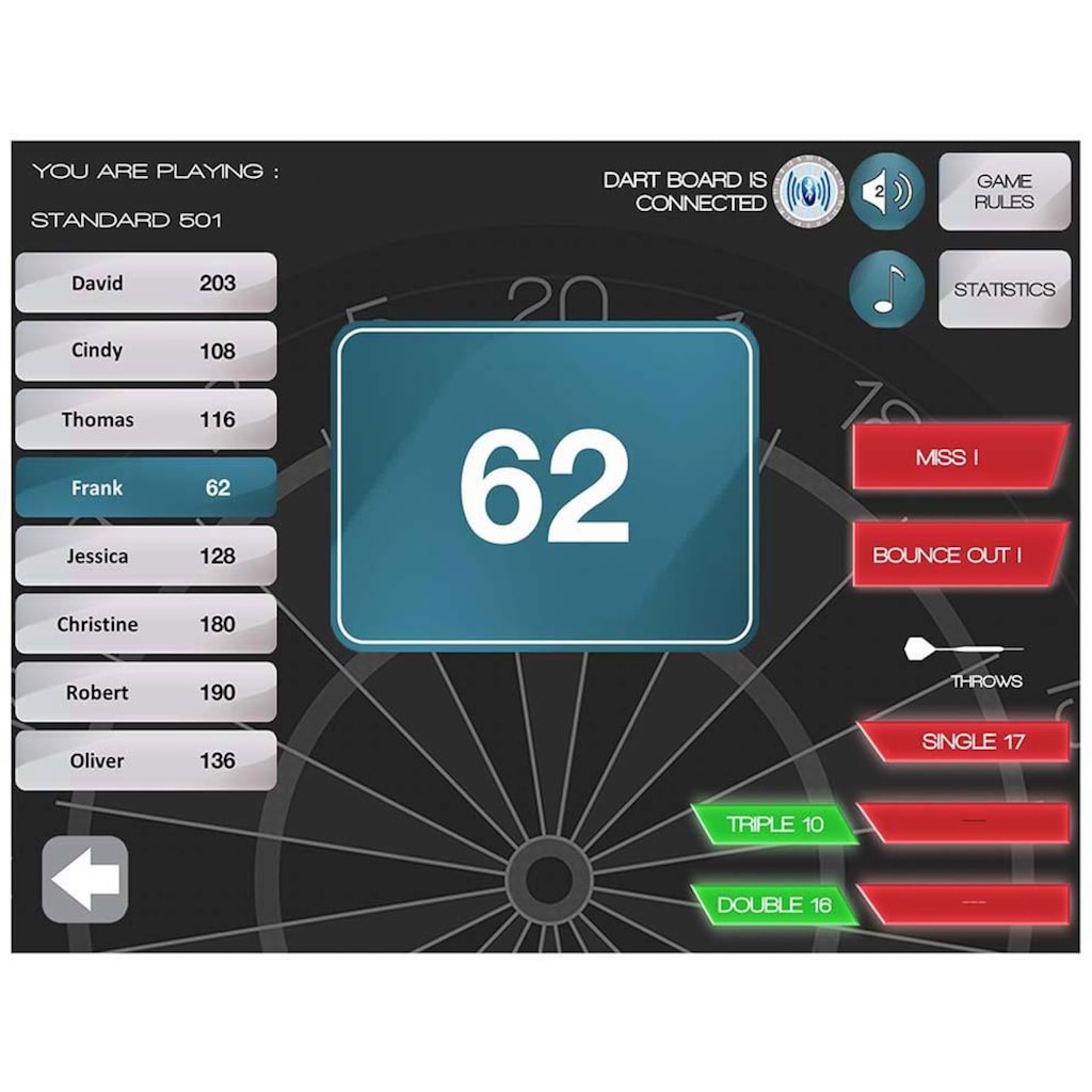 SMARTNESS® Dartscheibe »Elektronische Dartscheibe, Arcadia 4.0«