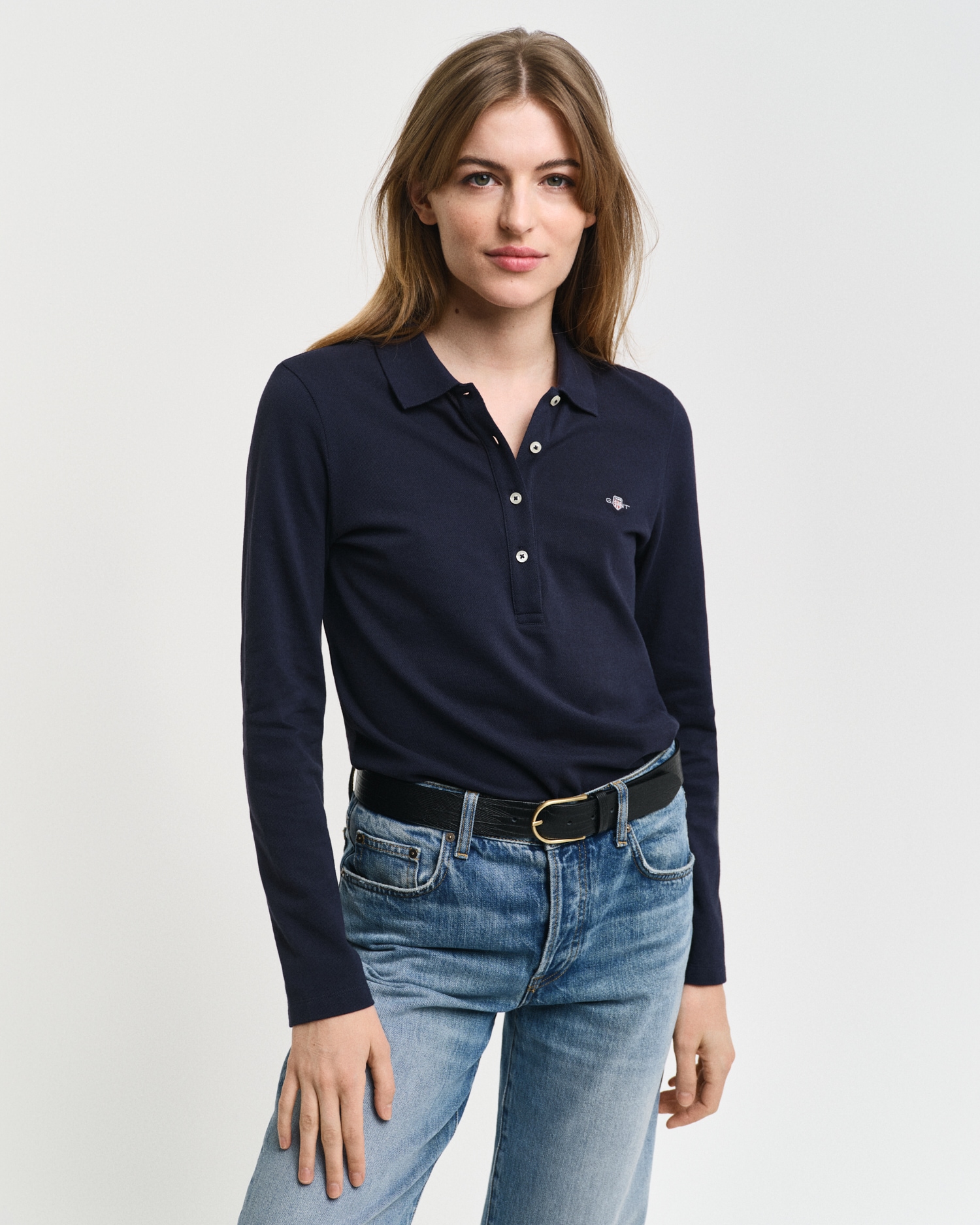 Gant Langarm-Poloshirt »SLIM SHIELD LS PIQUE POLO«