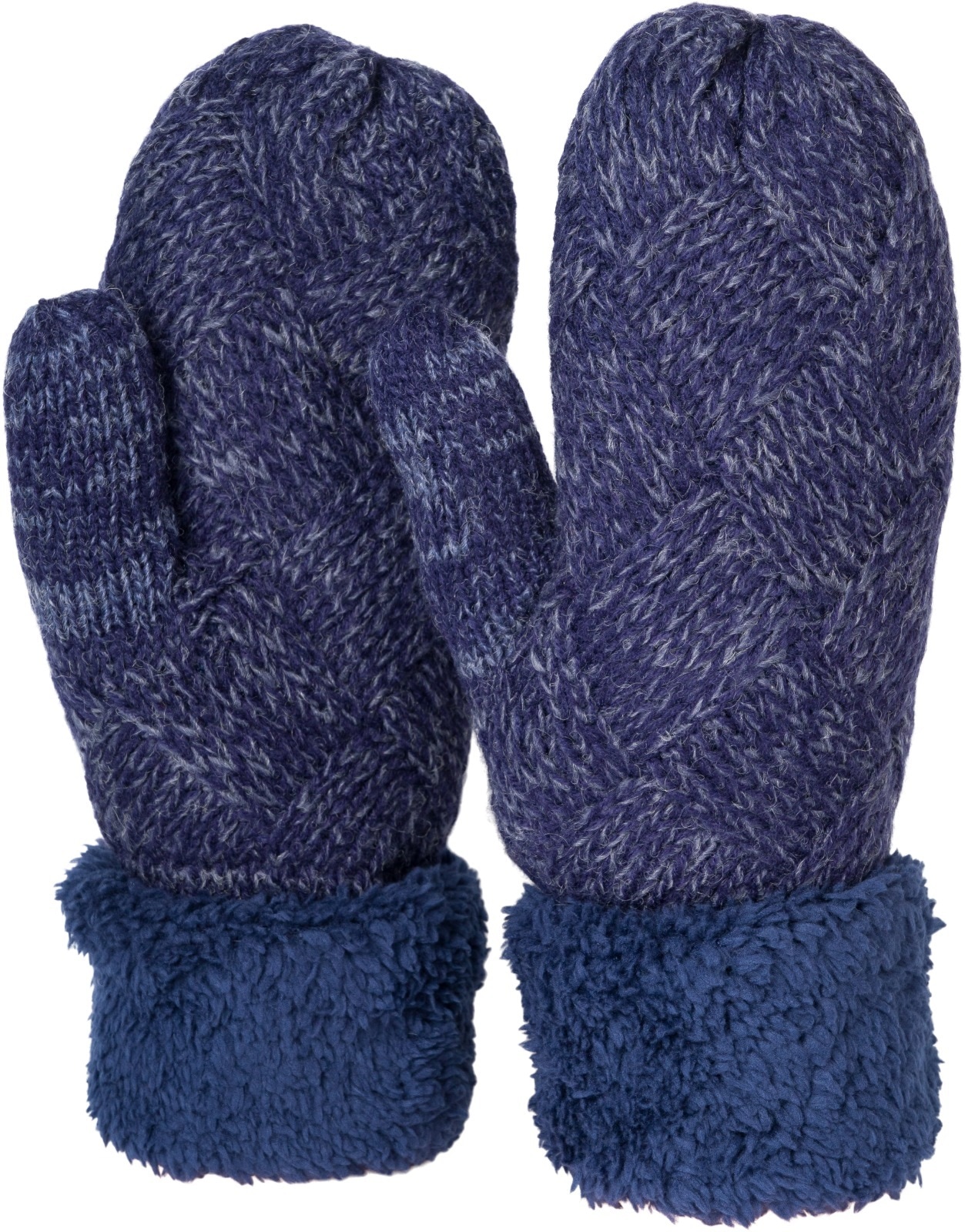 styleBREAKER Fäustlinge "Strickhandschuhe Fäustlinge mit Rauten Muster und Fleece" 1 Stk.