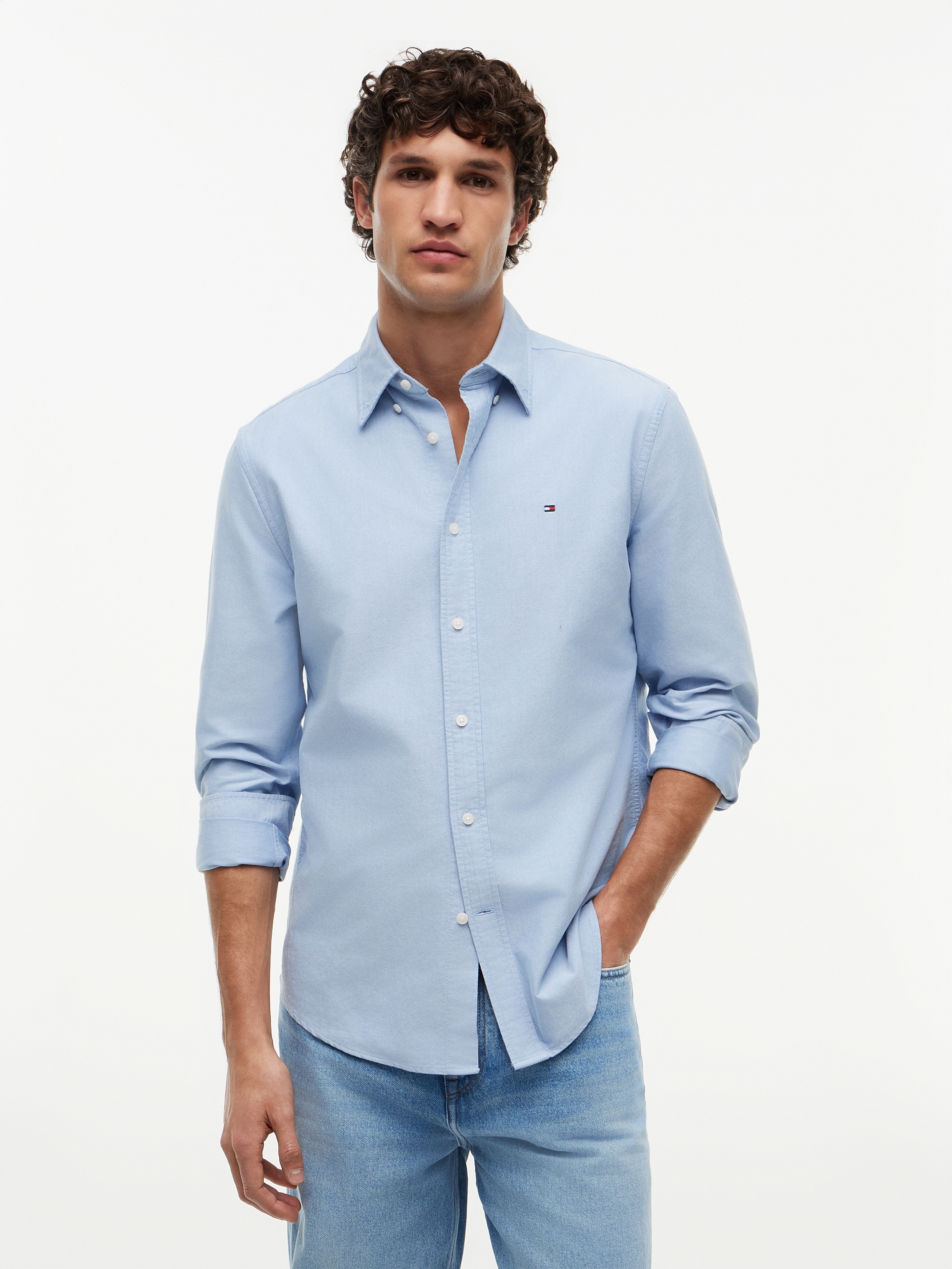Tommy Hilfiger Langarmhemd "SOLID HERITAGE OXFORD Regular Fit" Regular Fit Oxford Casual