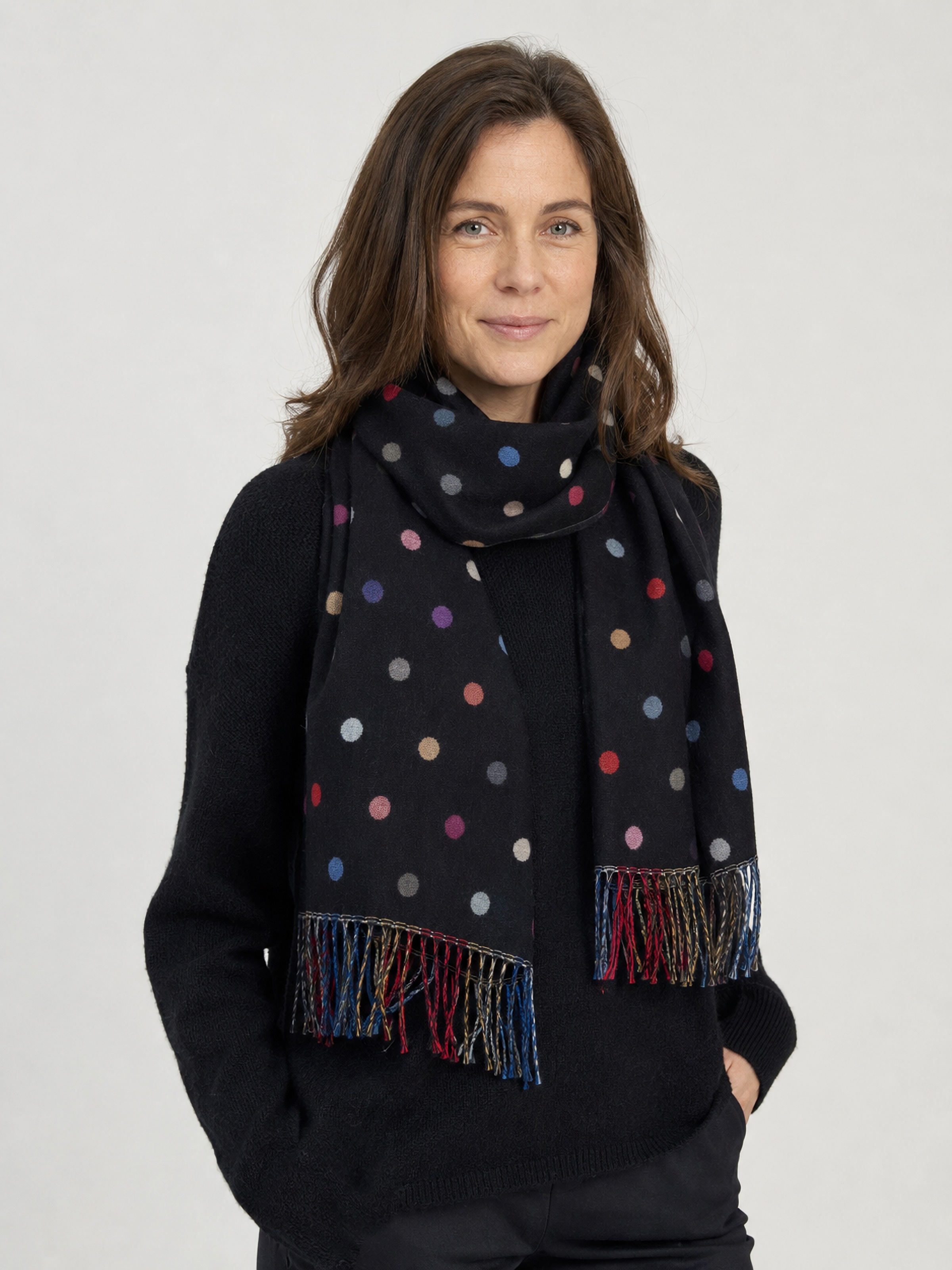 COLLEZIONE ALESSANDRO Modeschal »Pippa« 1 Stk. warmer Wendeschal mit Pünktchen