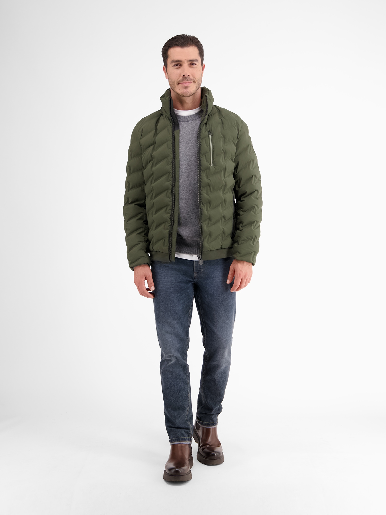 LERROS Outdoorjacke »LERROS Sportive Funktions-Steppjacke für Herren«, mit Kapuze, Wasser_Windabweisend