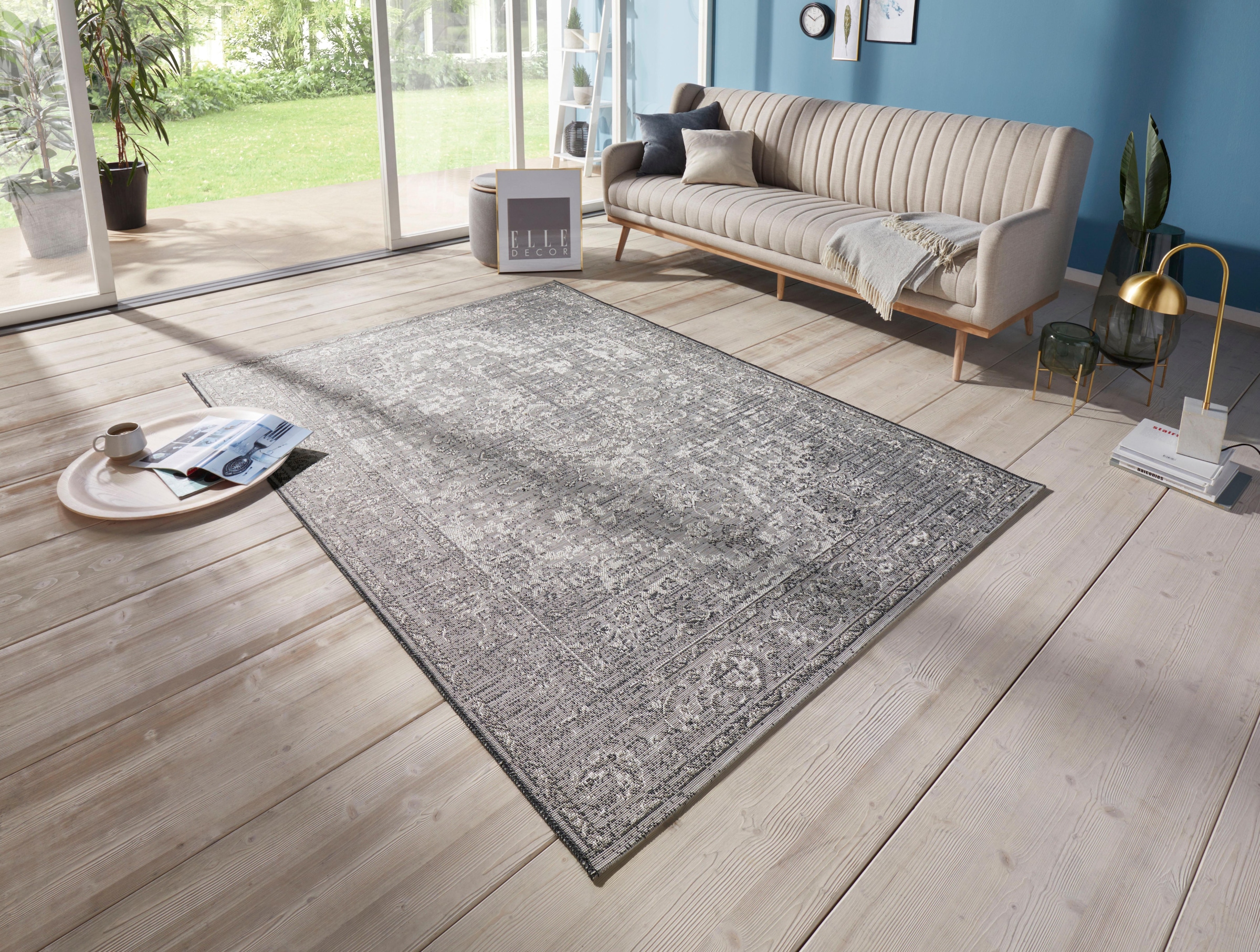 ELLE DECORATION Teppich »Cenon«, rechteckig, 3 mm Höhe, Vintage Design, ​, Robust, Pflegeleicht, Flachgewebe
