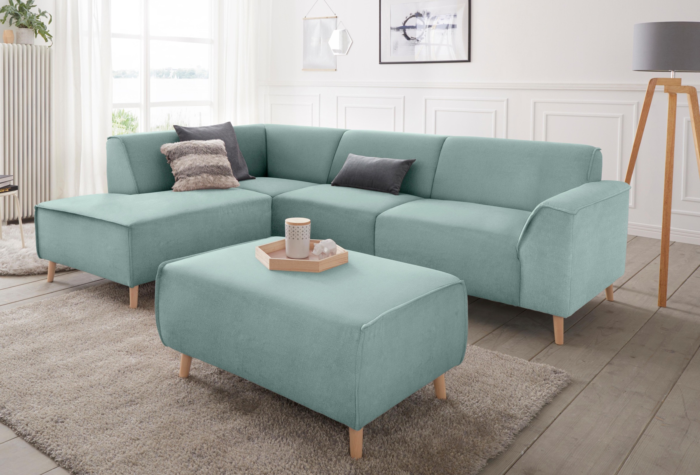 Home affaire Ecksofa "Janek Scandic Design, elegant und zeitlos, L-Form" mi günstig online kaufen
