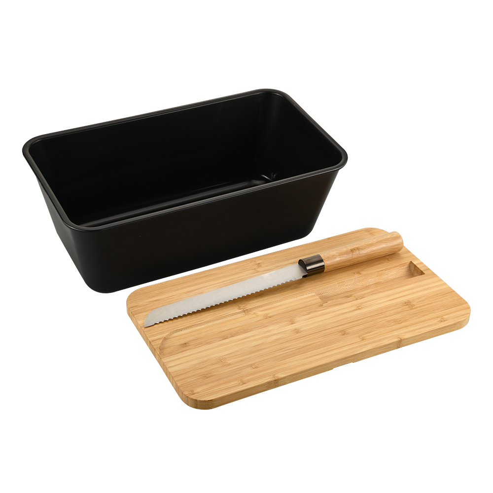 KESPER® Brotkasten »Brotbox mit Messer«, (Set, 3 tlg.), inkl. integriertem Brotmesser