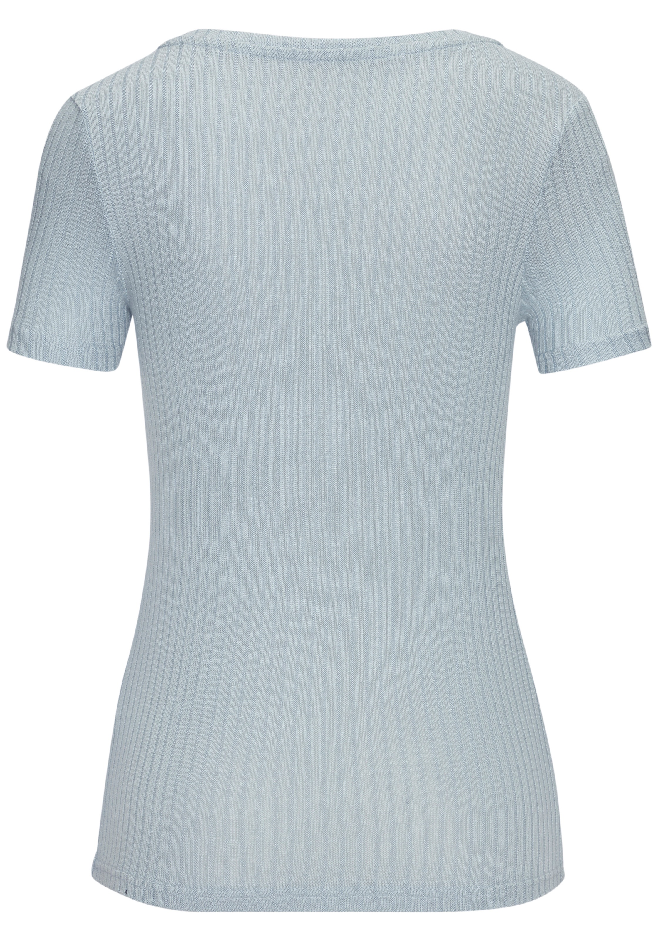 Thumbnail - LASCANA T-Shirt "mit kurzer Knopfleiste" aus weicher Viskose-Ripp-Qualität