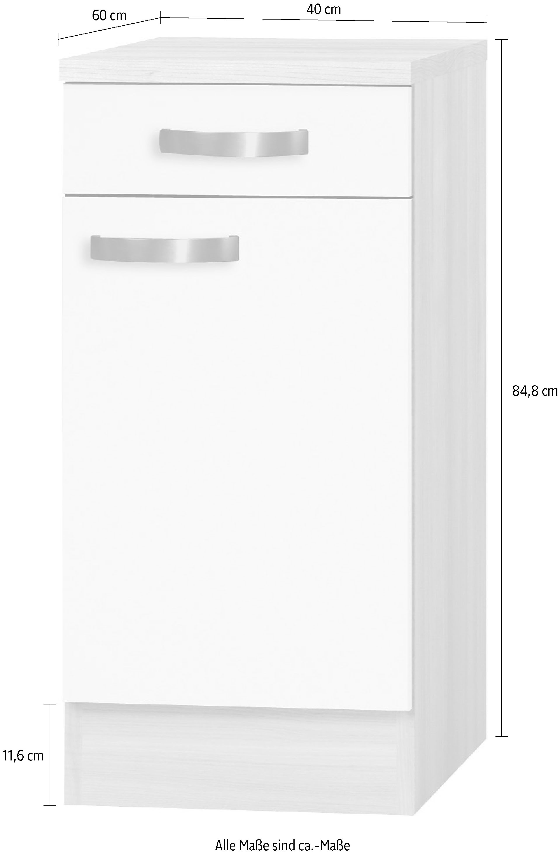 OPTIFIT Unterschrank »Faro«, mit Metallgriffen, Breite 40 cm