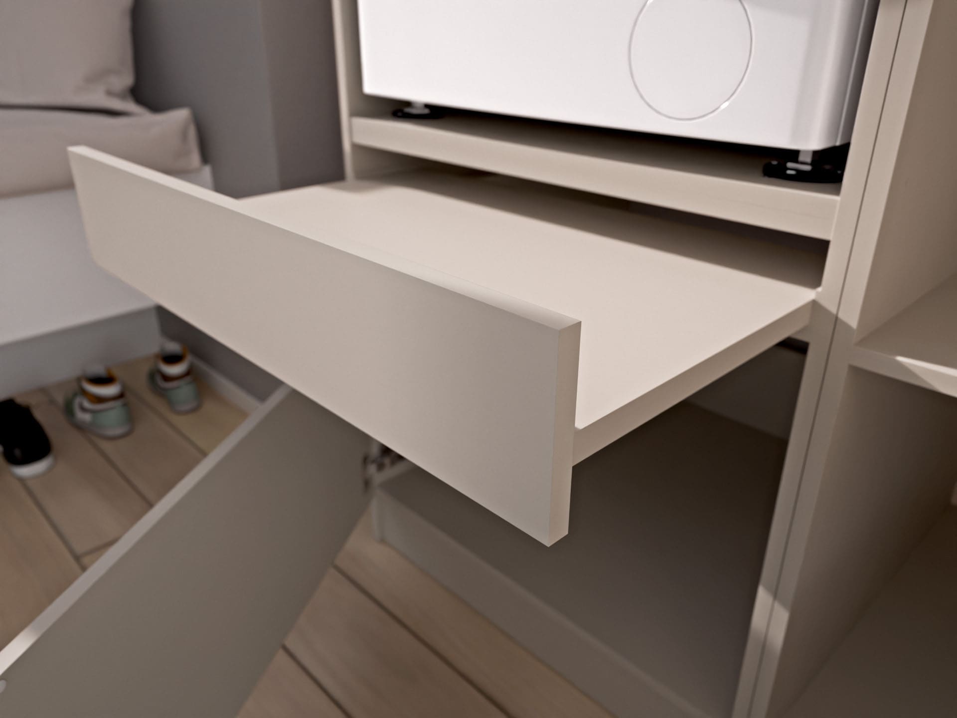 BASIC by Balculina Mehrzweckschrank-Set »Washhome B/T/H 118x68x200 cm« 2 Stk. tlg.