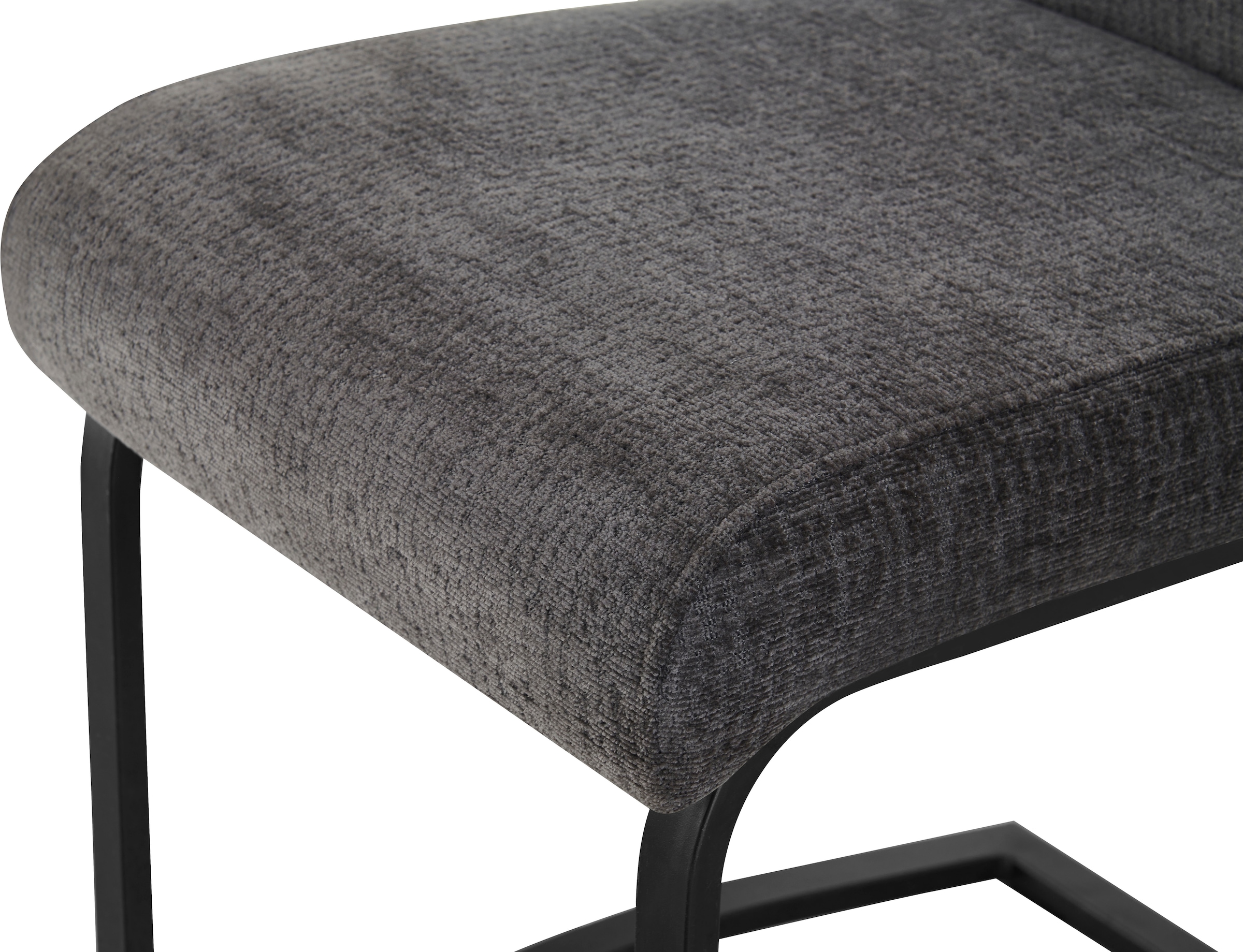 Home affaire Esszimmerstuhl »PICTOU, 2er Set, mit Metallgestell in matt schwarz« (Set) 2 Stk.in verschiedenen Farben, Belsatbarkeit pro Stuhl 120 kg, mit Armlehne