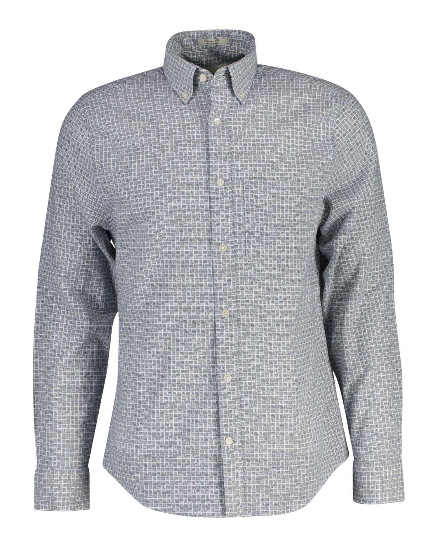 Gant Langarmhemd "REGULAR COTTON LINEN PRINT SHIRT" Regular fit mit Button- günstig online kaufen
