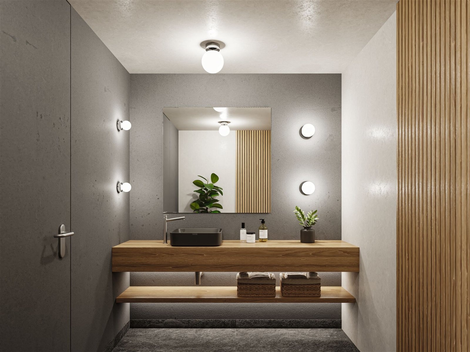 Paulmann LED Deckenleuchte »Selection Bathroom Gove IP44 9W 3000K  Satin/Chrom Glas/Metall«, 1 flammig-flammig | BAUR