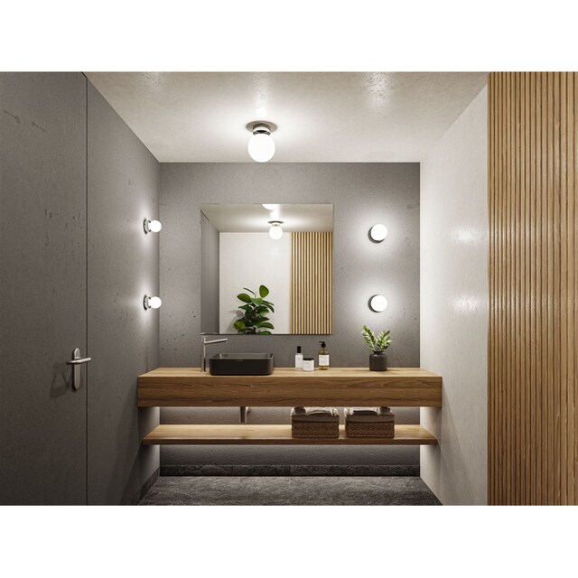 Paulmann LED Deckenleuchte »Selection Bathroom Gove IP44 9W 3000K  Satin/Chrom Glas/Metall«, 1 flammig-flammig | BAUR