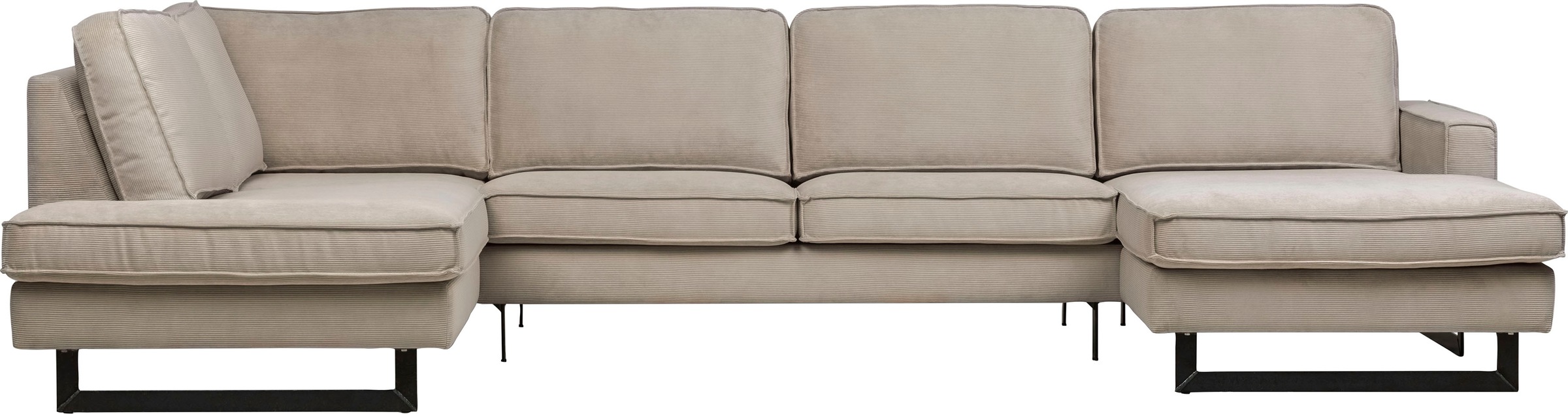 Home affaire Wohnlandschaft "Pinto, 350 cm, U-Form, XXL, mit Ottomanen" Cor günstig online kaufen