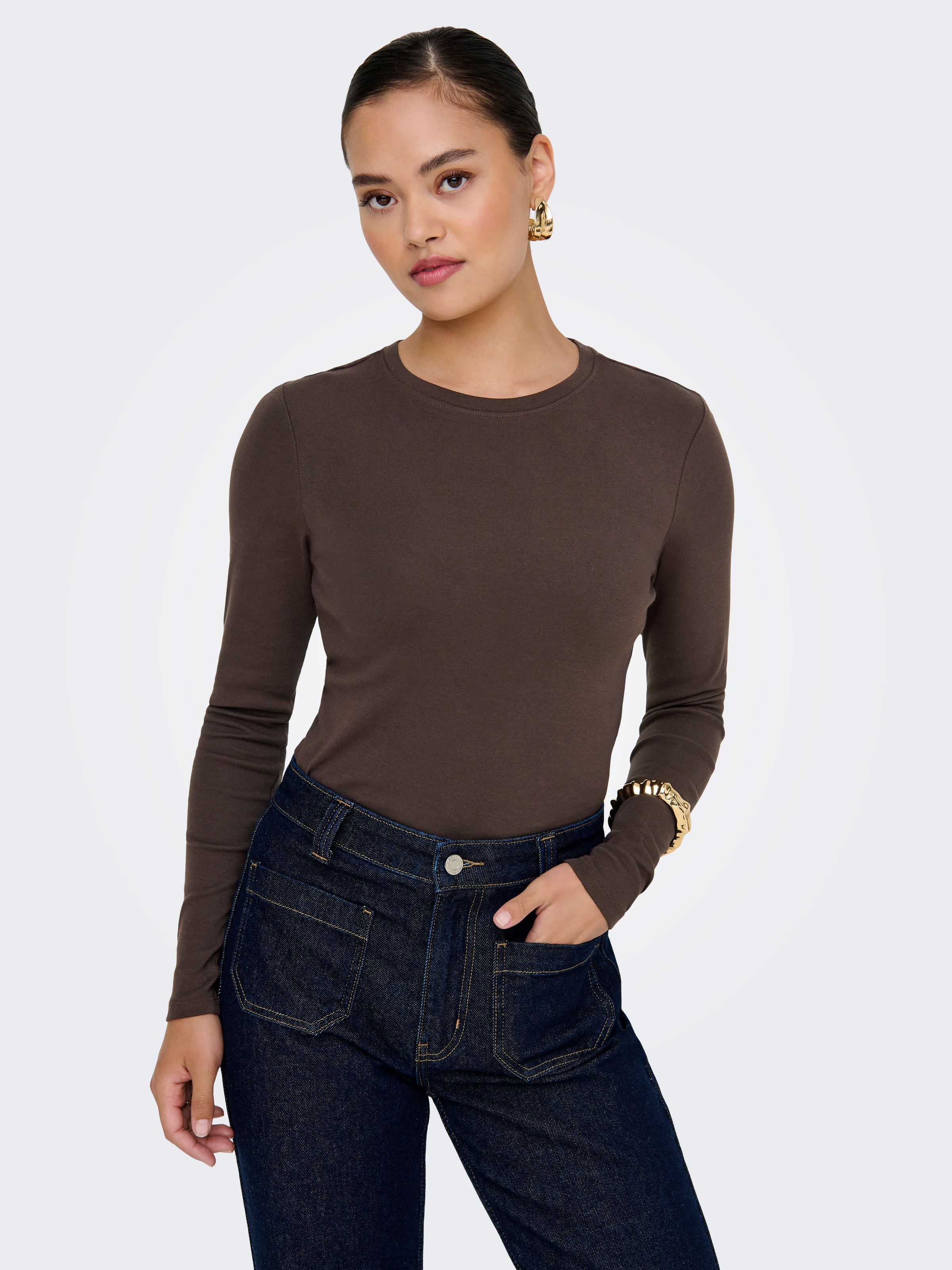ONLY Langarmshirt "ONLRILEY O-NECK L/S TOP JRS" günstig online kaufen