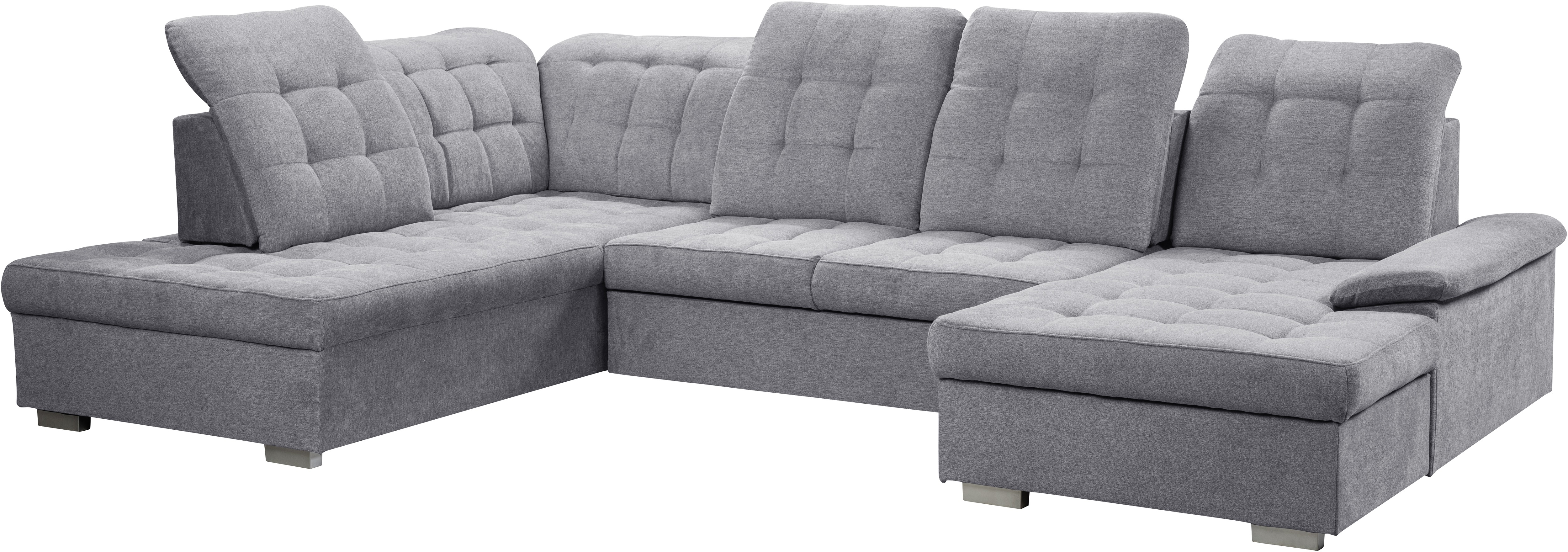 Thumbnail - WERK2 Wohnlandschaft "Kordula-New Multifunktion Couch, Breite 332cm, U-Form", Sofa in U-Form mit Schlaffunktion & Bettka...