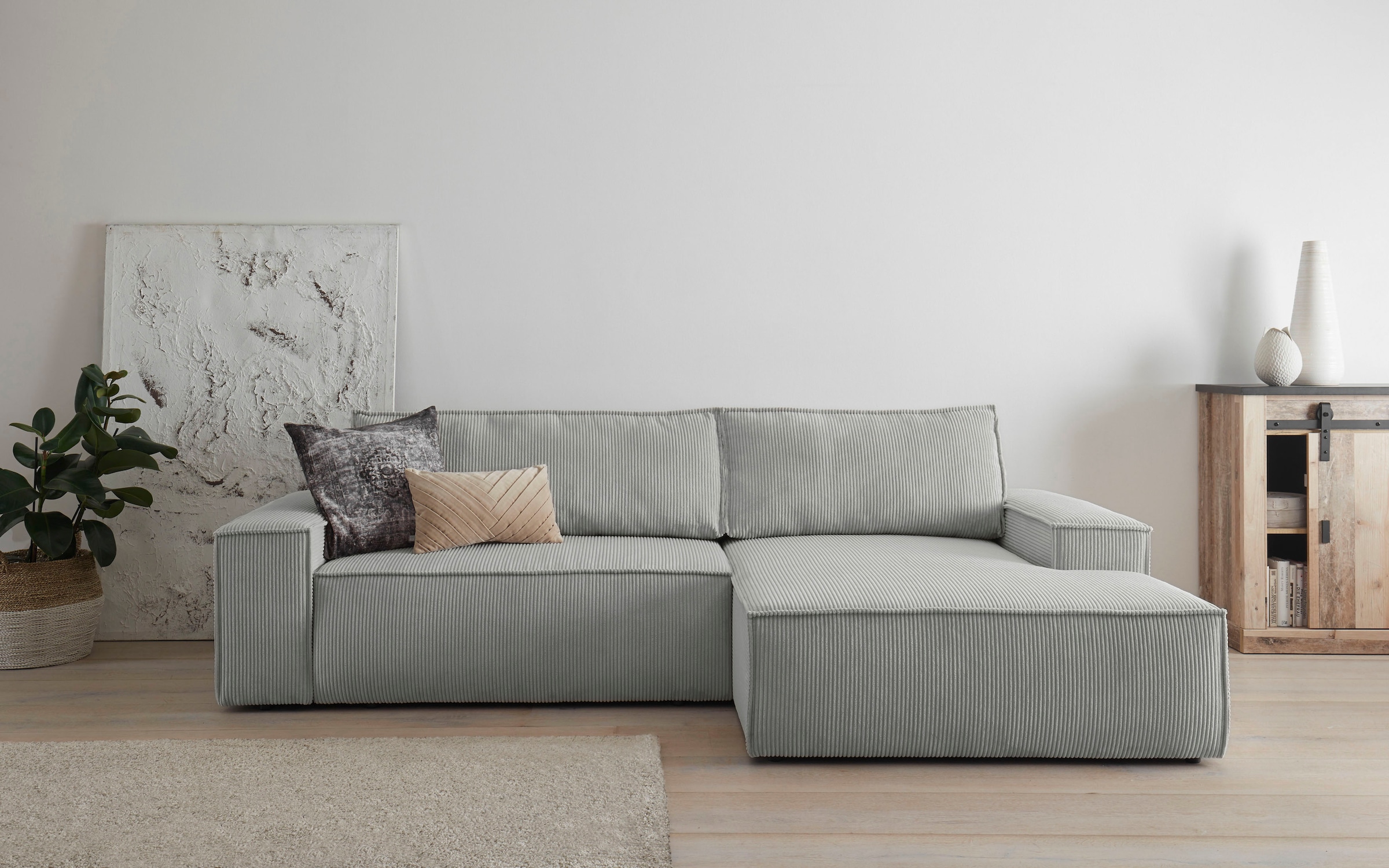 Home affaire Ecksofa SHERWOOD Schlafsofa 267 cm, L-Form, Schlaffunktion mit günstig online kaufen