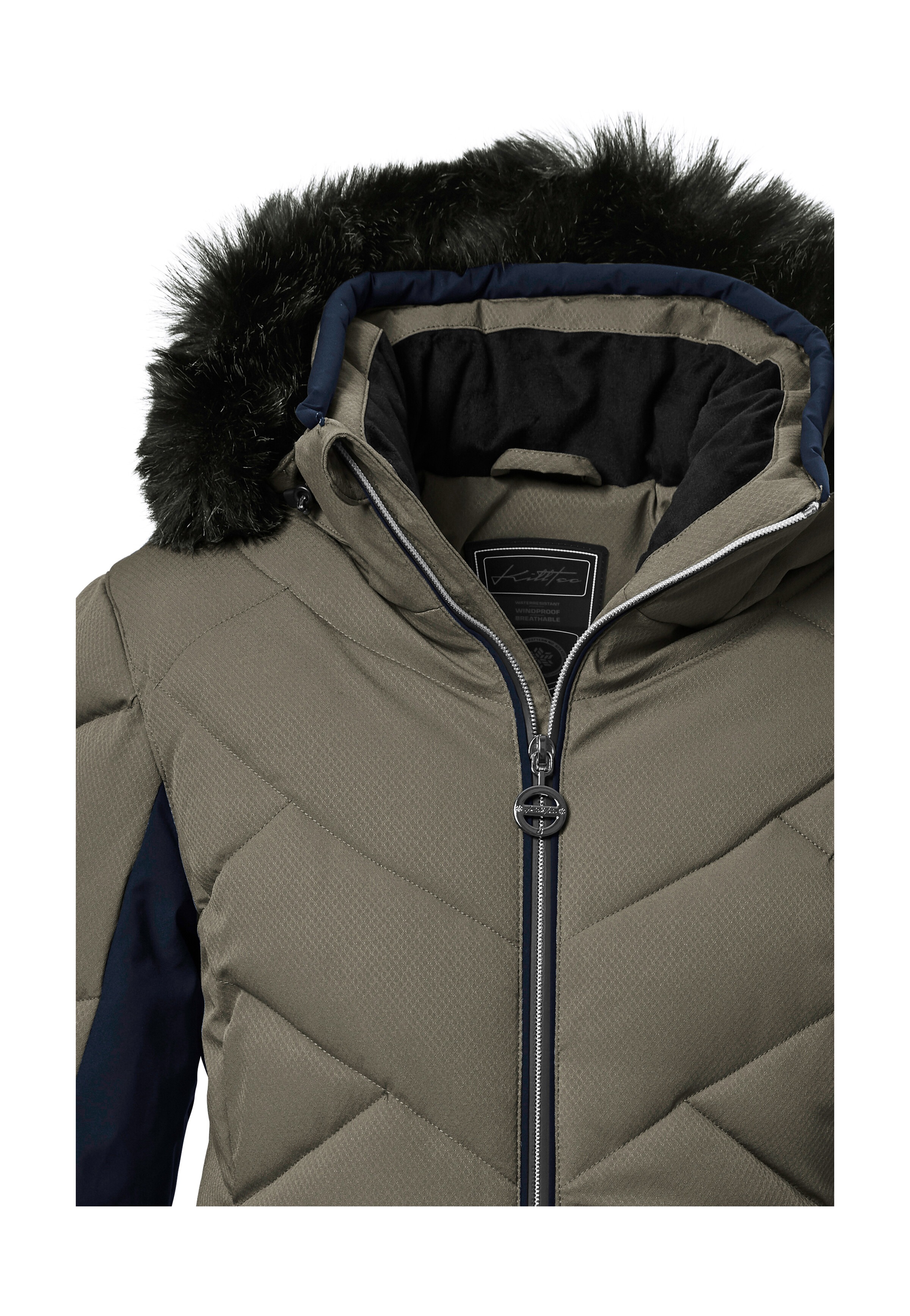 Thumbnail - Killtec Skijacke "KSW 102 WMN SKI QLTD JCKT" Stylische Skijacke, wasserabweisend, abnehmbarer Kunstfellkragen