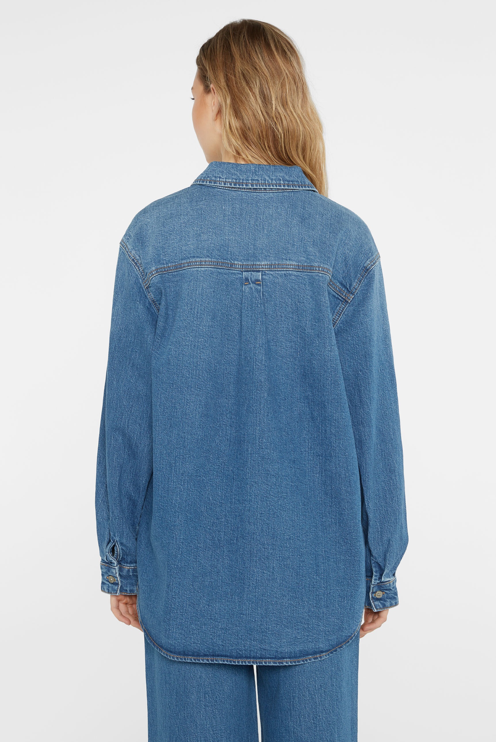SENSES.THE LABEL Jeansbluse, mit Brusttasche