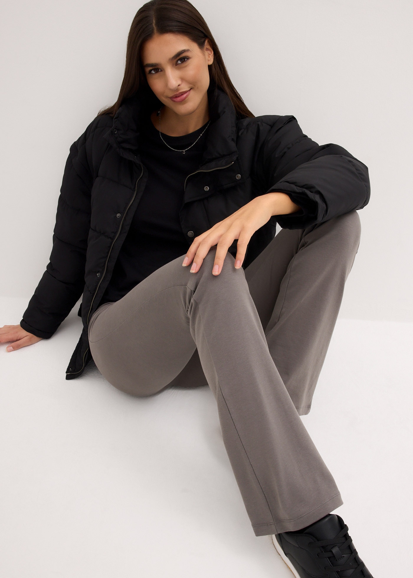 bonprix Leggings »Baumwoll-Leggings, Flared Leg«  mit elastischem Bund