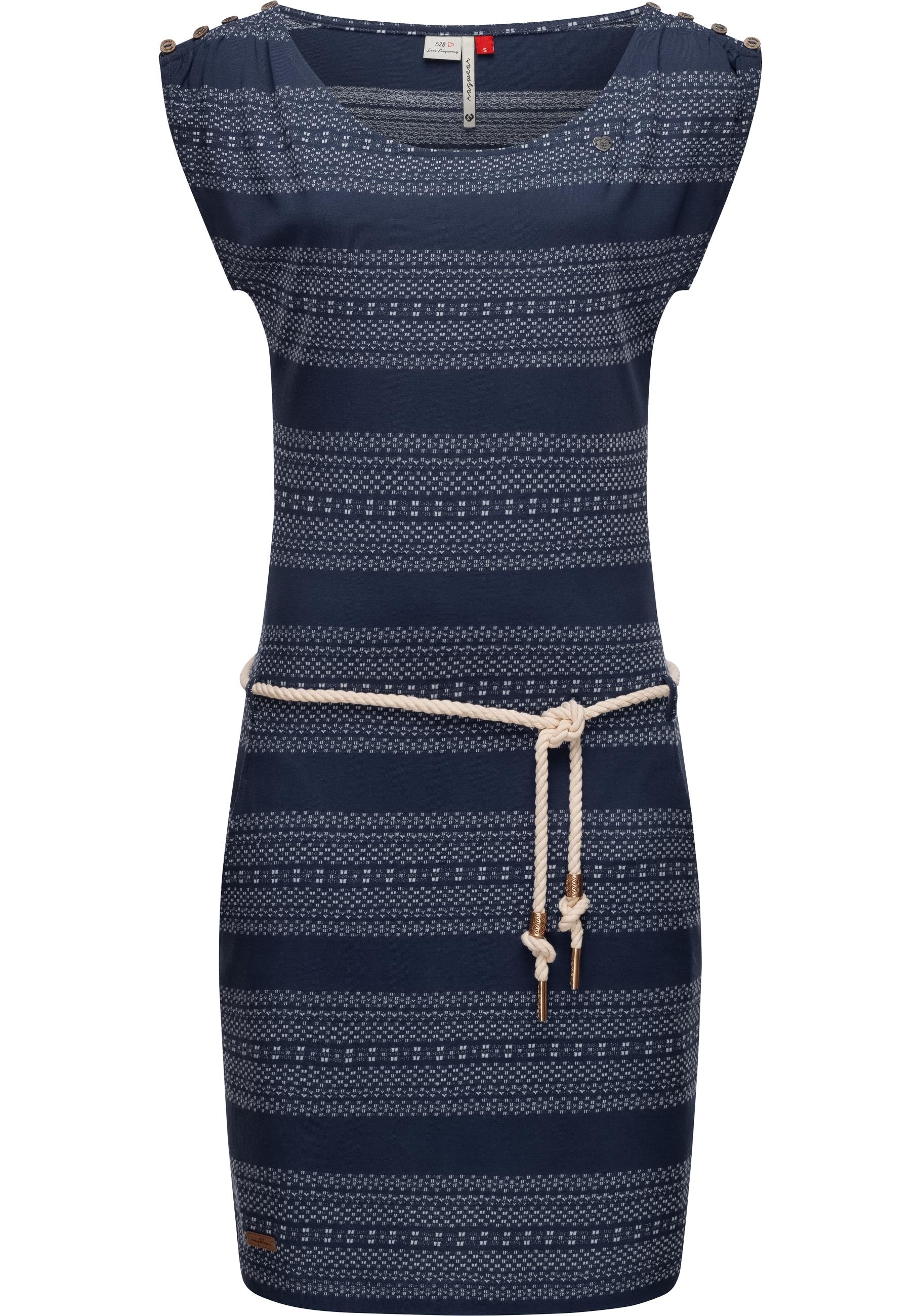 Ragwear Shirtkleid "Chego" Eingrifftaschen stylisches Sommerkleid mit Binde günstig online kaufen